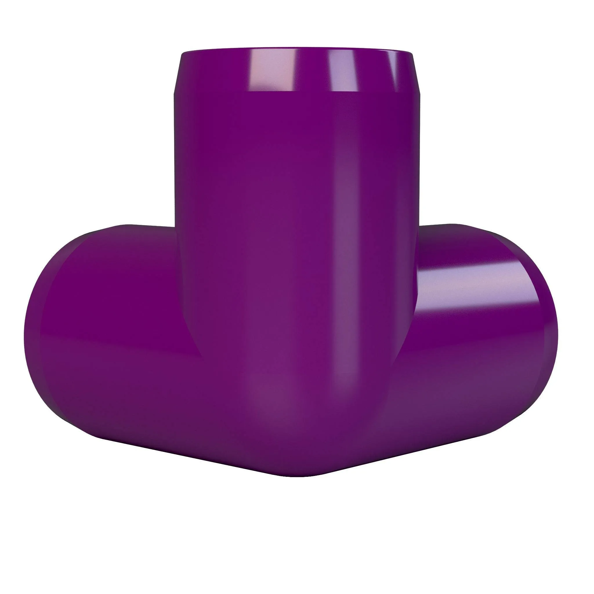 1-1/2 in. 3-Way PVC Elbow Fitting, Furniture Grade  - Purple