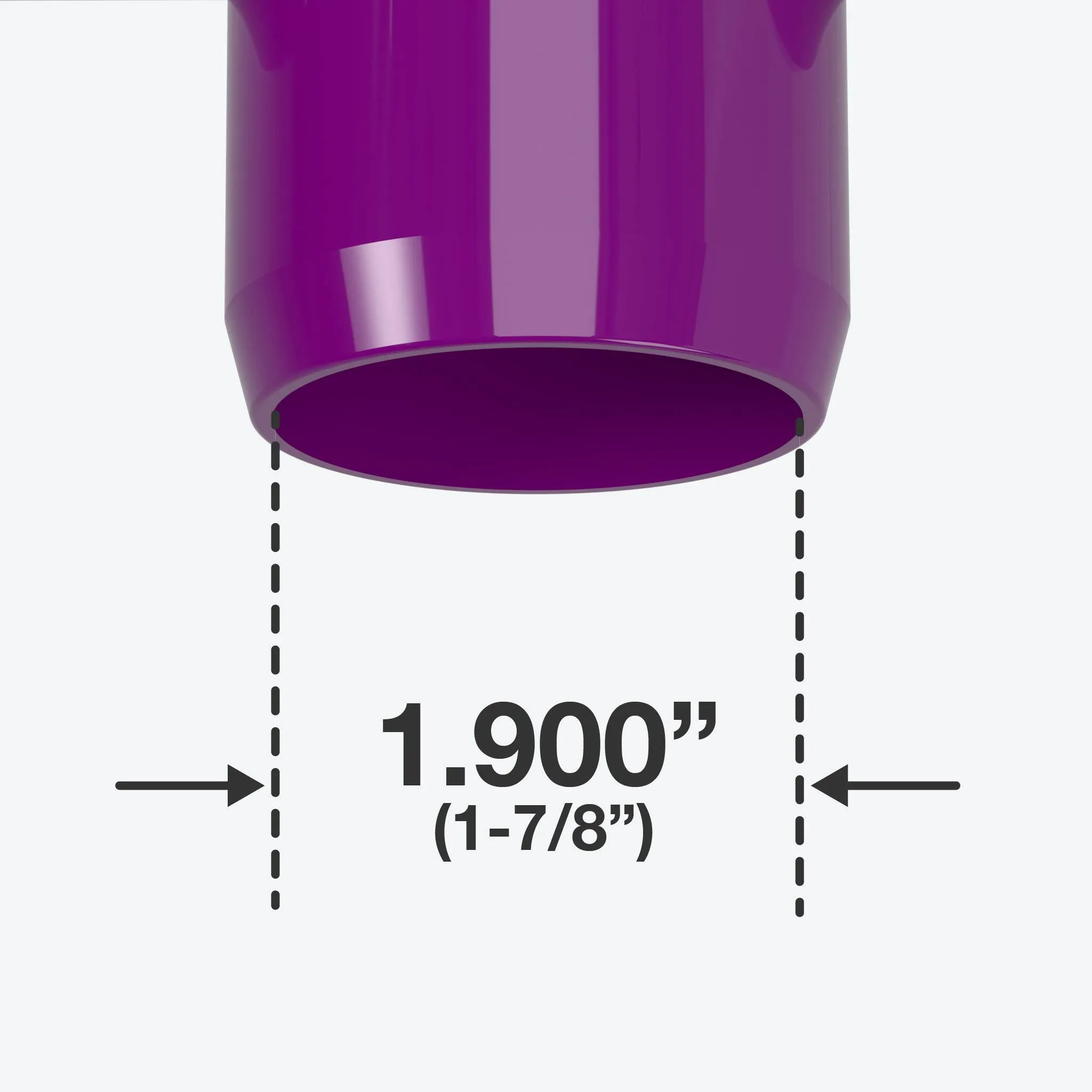 1-1/2 in. 3-Way PVC Elbow Fitting, Furniture Grade  - Purple