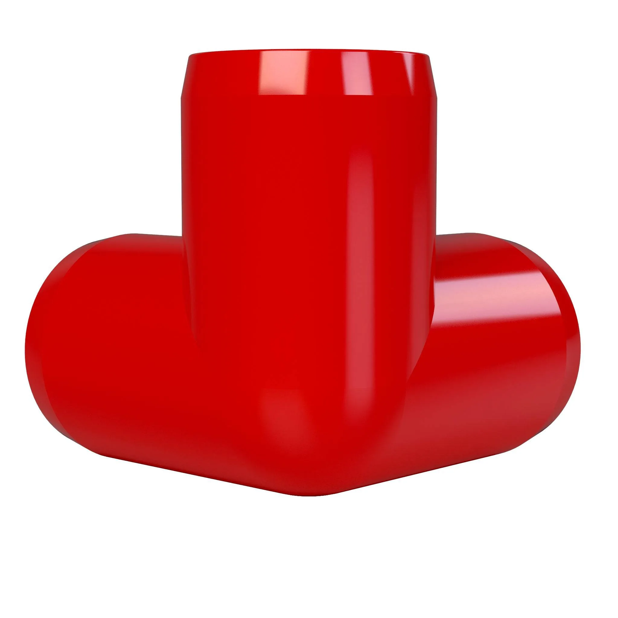 1/2 in. 3-Way PVC Elbow Fitting, Furniture Grade  - Red