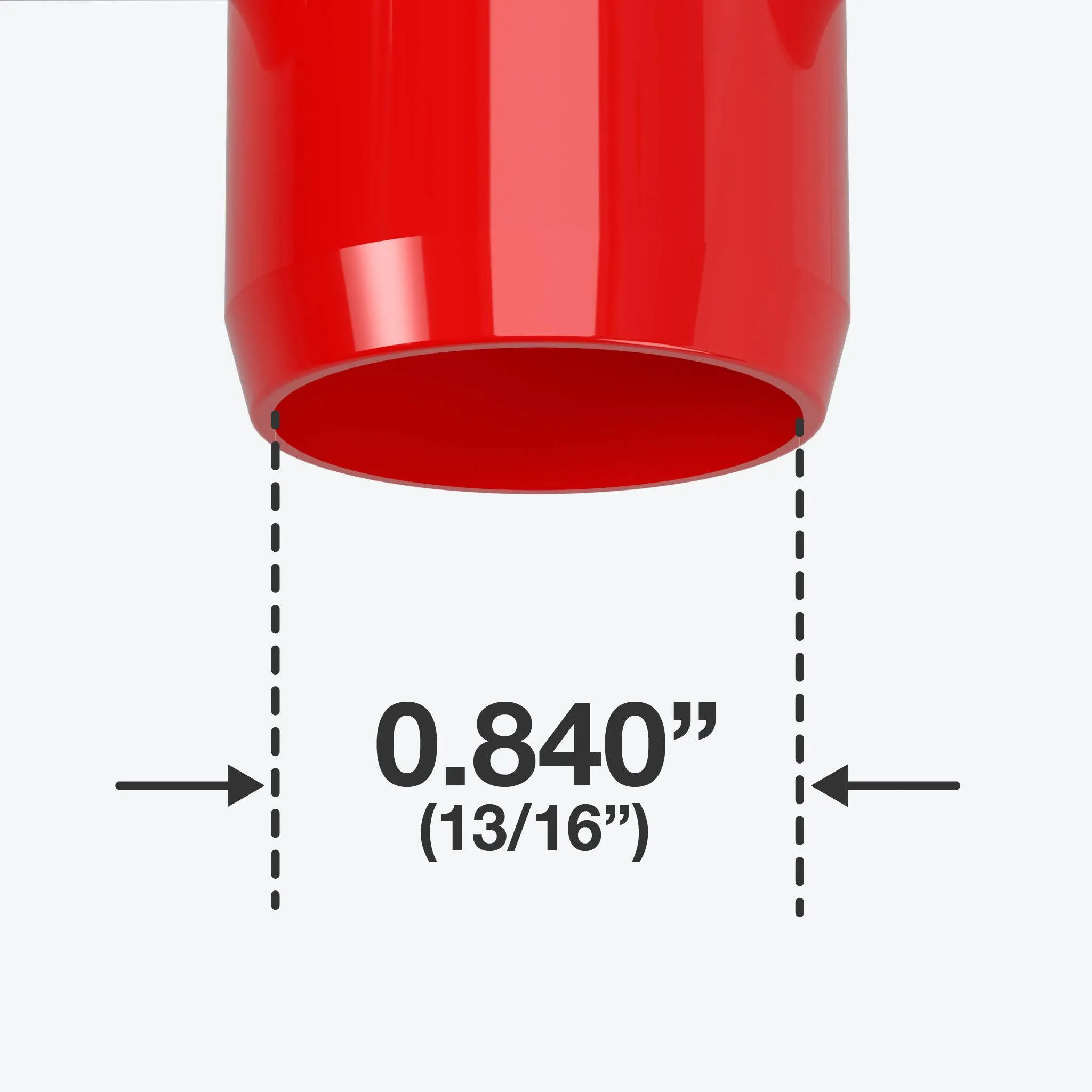 1/2 in. 3-Way PVC Elbow Fitting, Furniture Grade  - Red