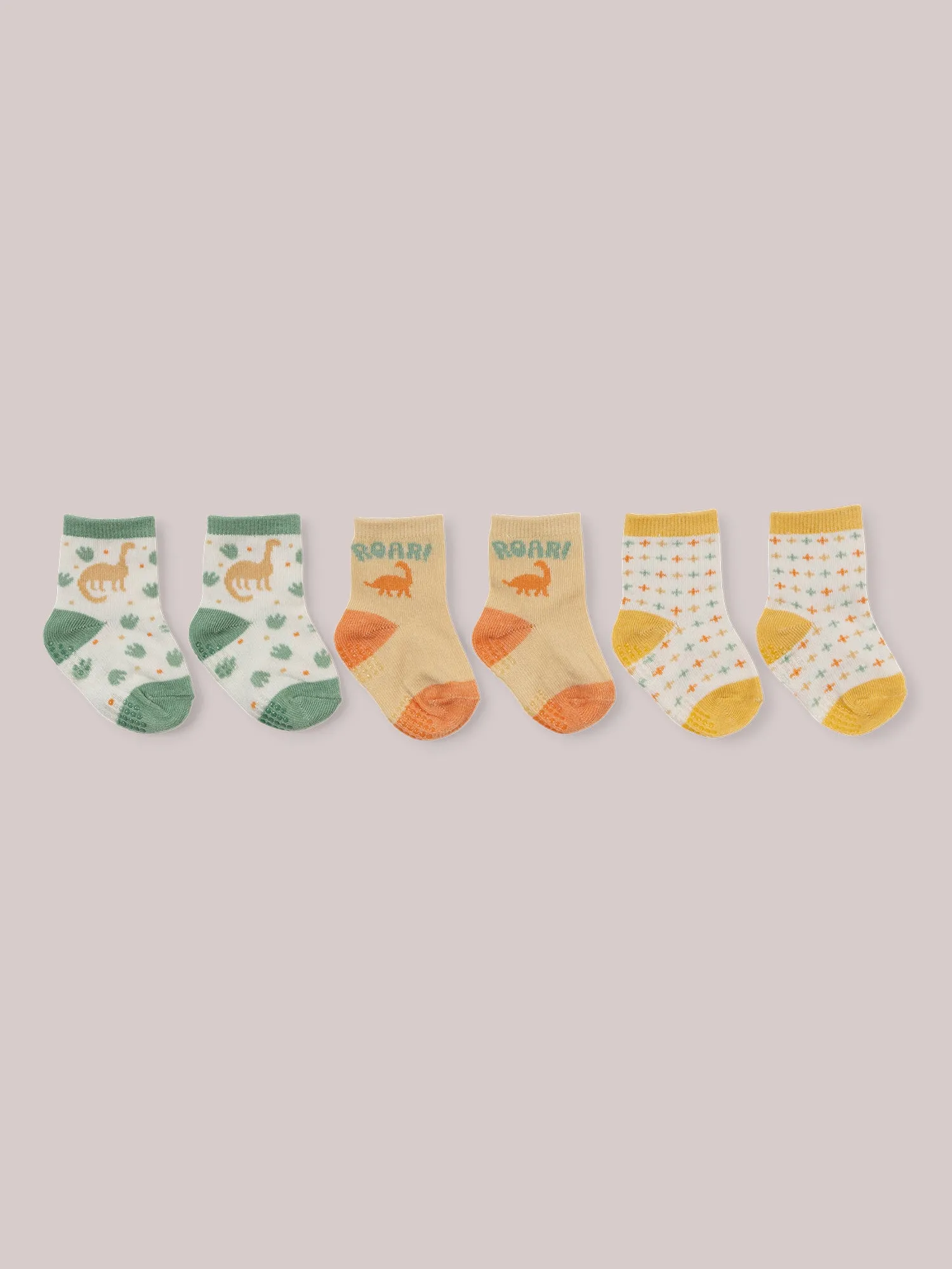 3-Pack Soft Durable Baby Socks Set - Roarsome