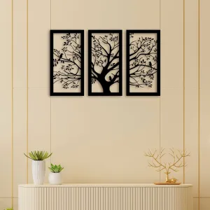 3 Piece Big Tree Metal Wall Art