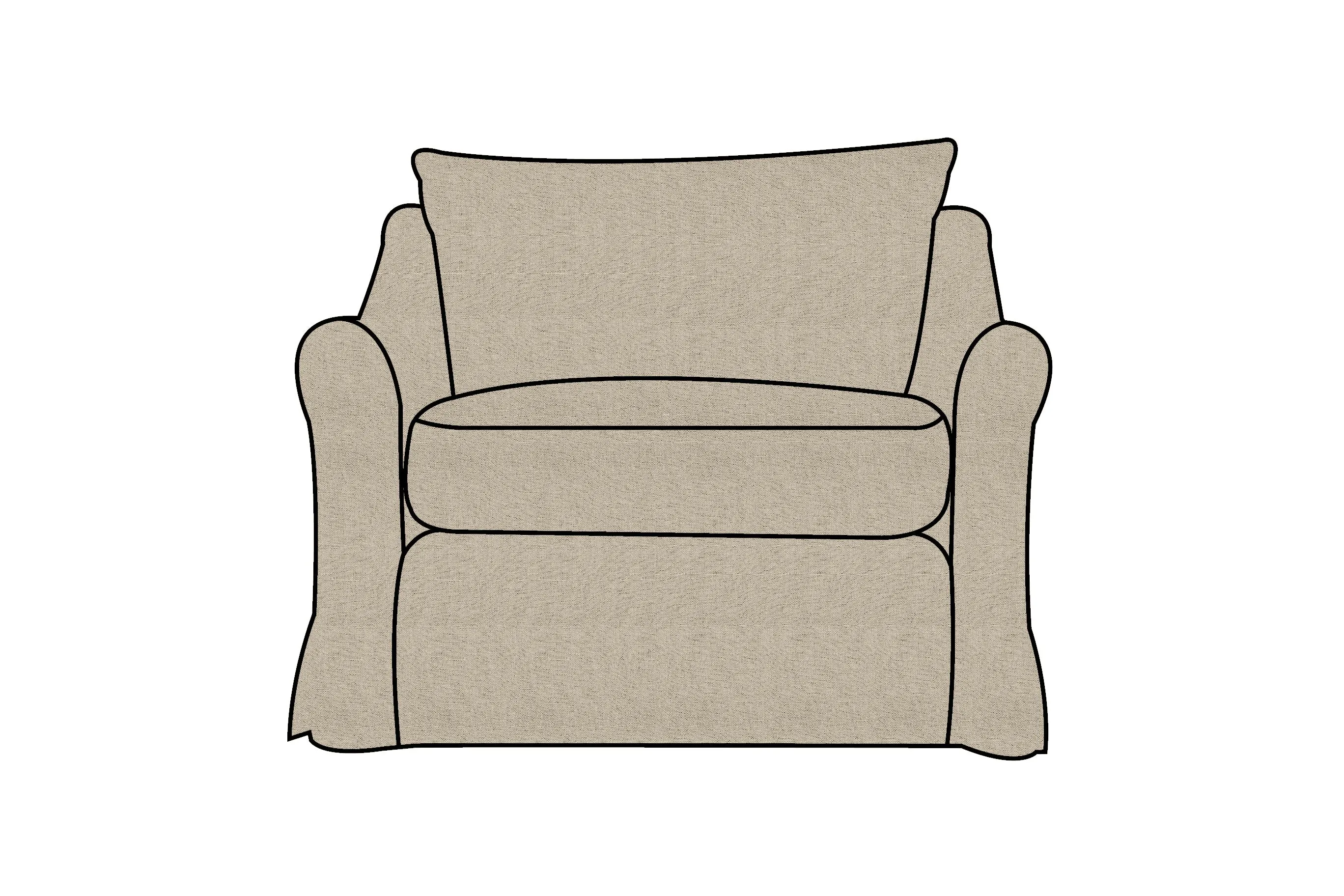 Alice | Love Seat Extra Loose Cover | Marque Natural