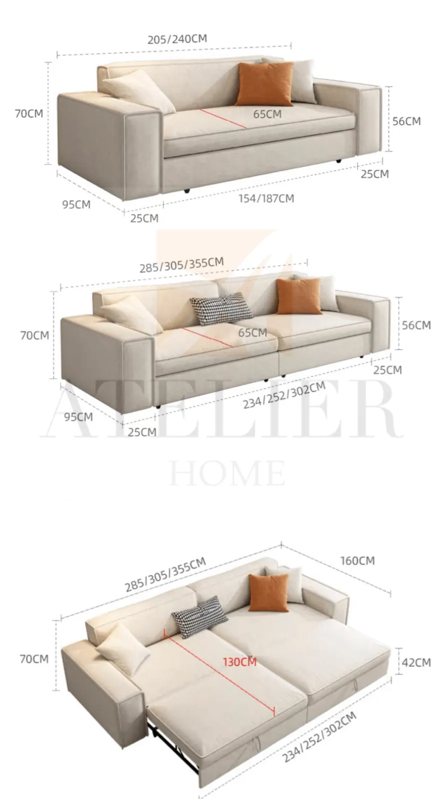 Amira Scratch Resistant Sofa Bed