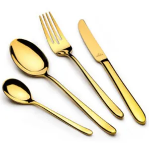 Arshia Premium Stainless Steel Cutlery Sets 50pcs Gold