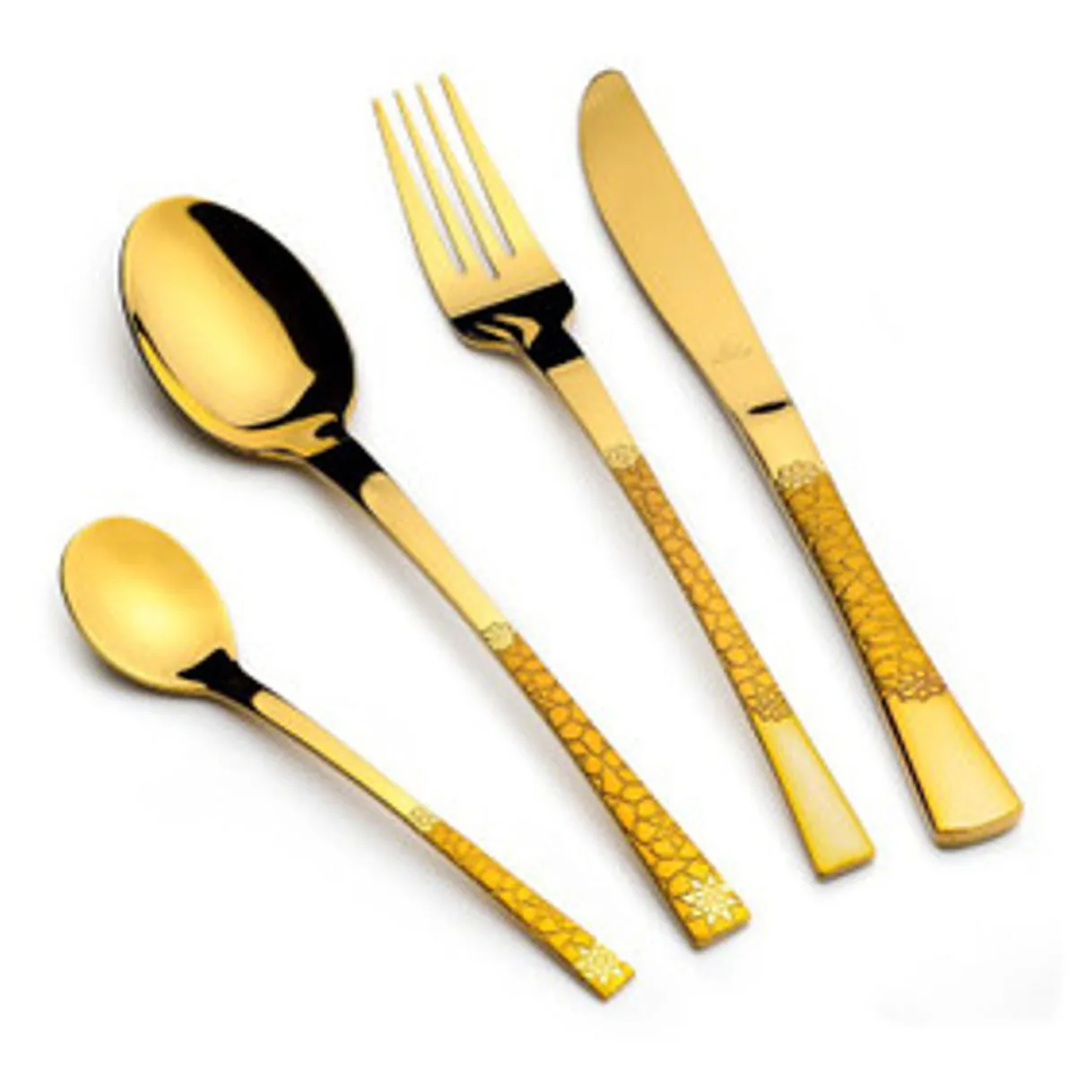 Arshia Stainless Steel Cutlery Sets 50pcs Gold