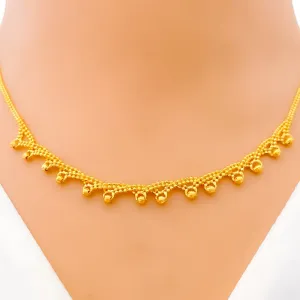 Attractive Modern Beaded 22k Gold Necklace Set