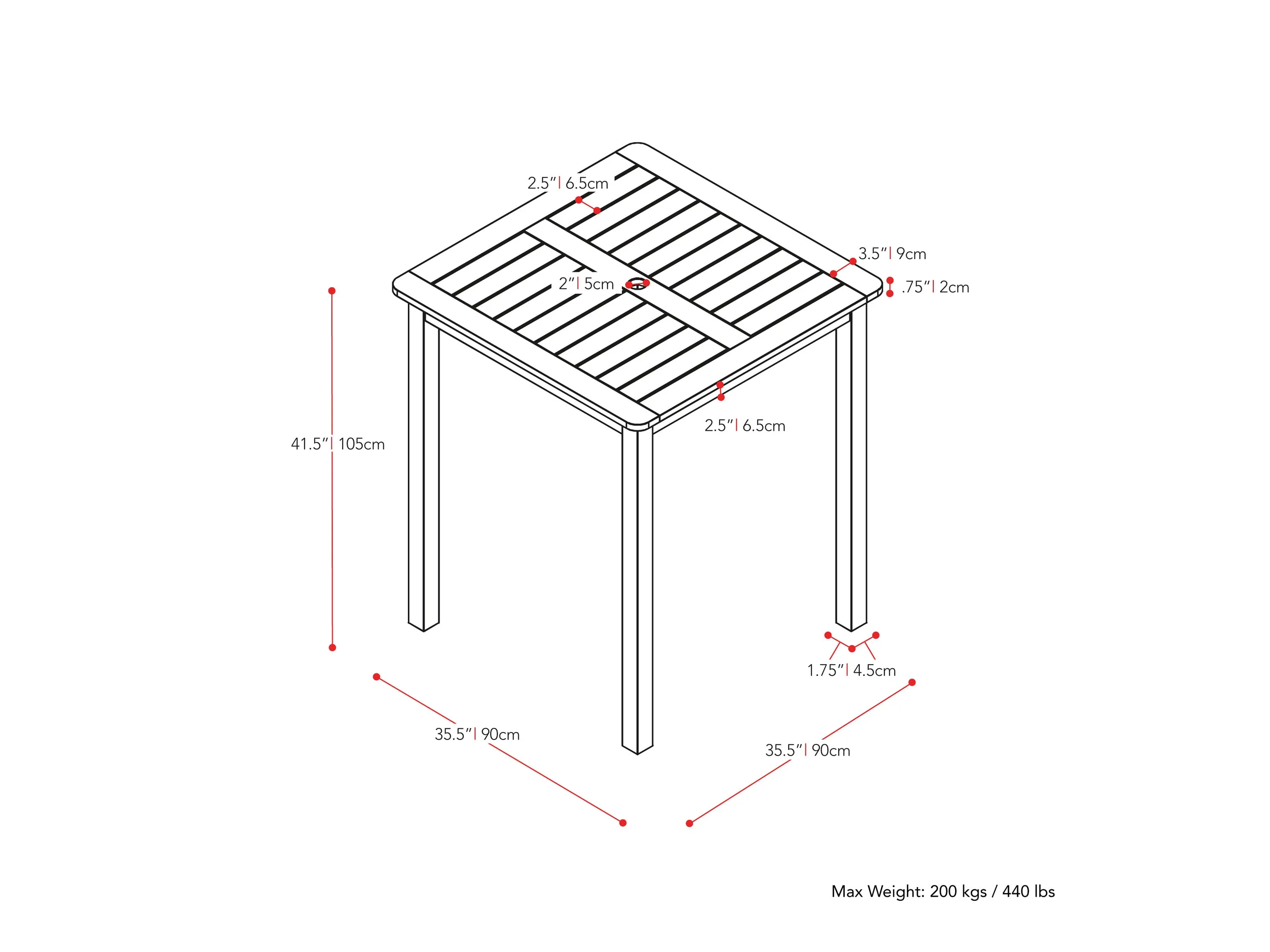 Bar Bistro Set, 5pc