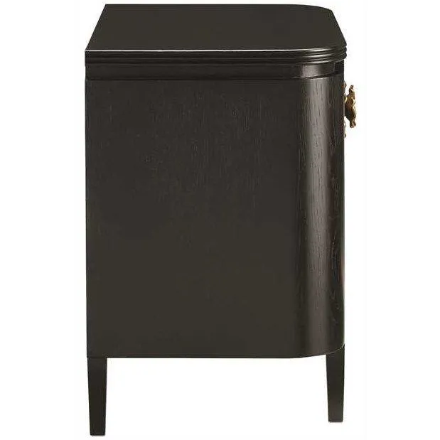 Black Florale Nightstand