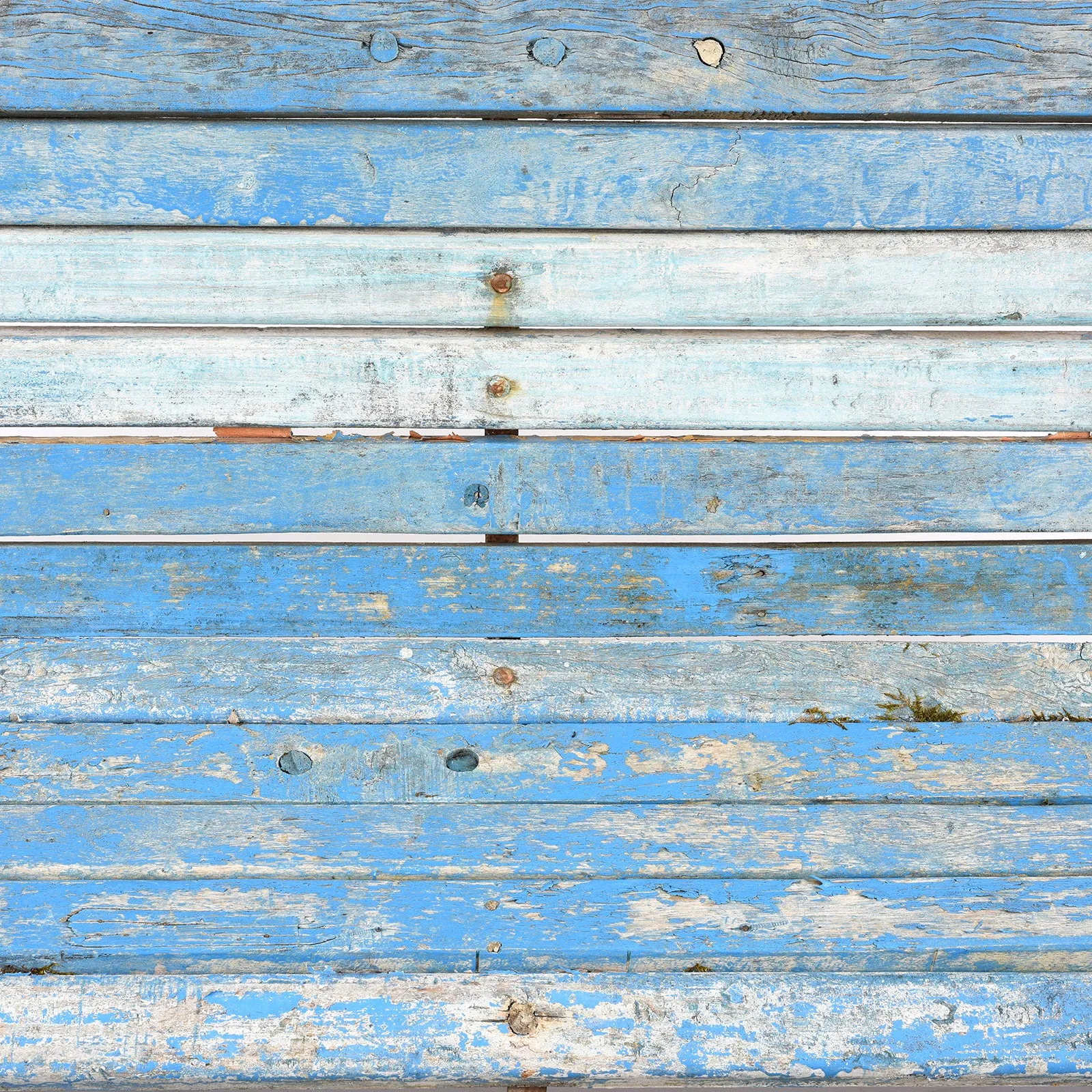 Blue Cast Iron Garden Bench - Ca 1920