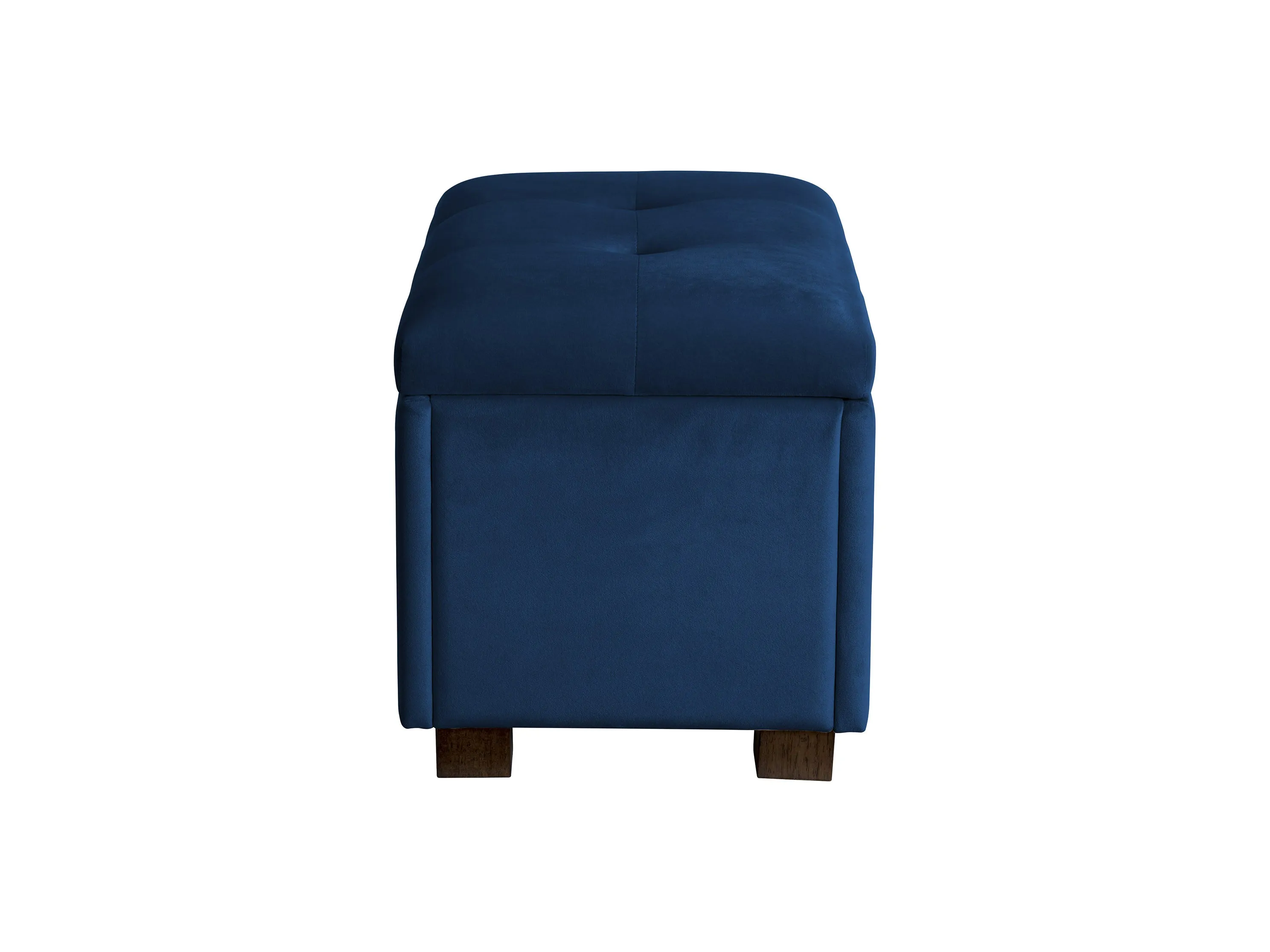 Blue Velvet Ottoman with Storage