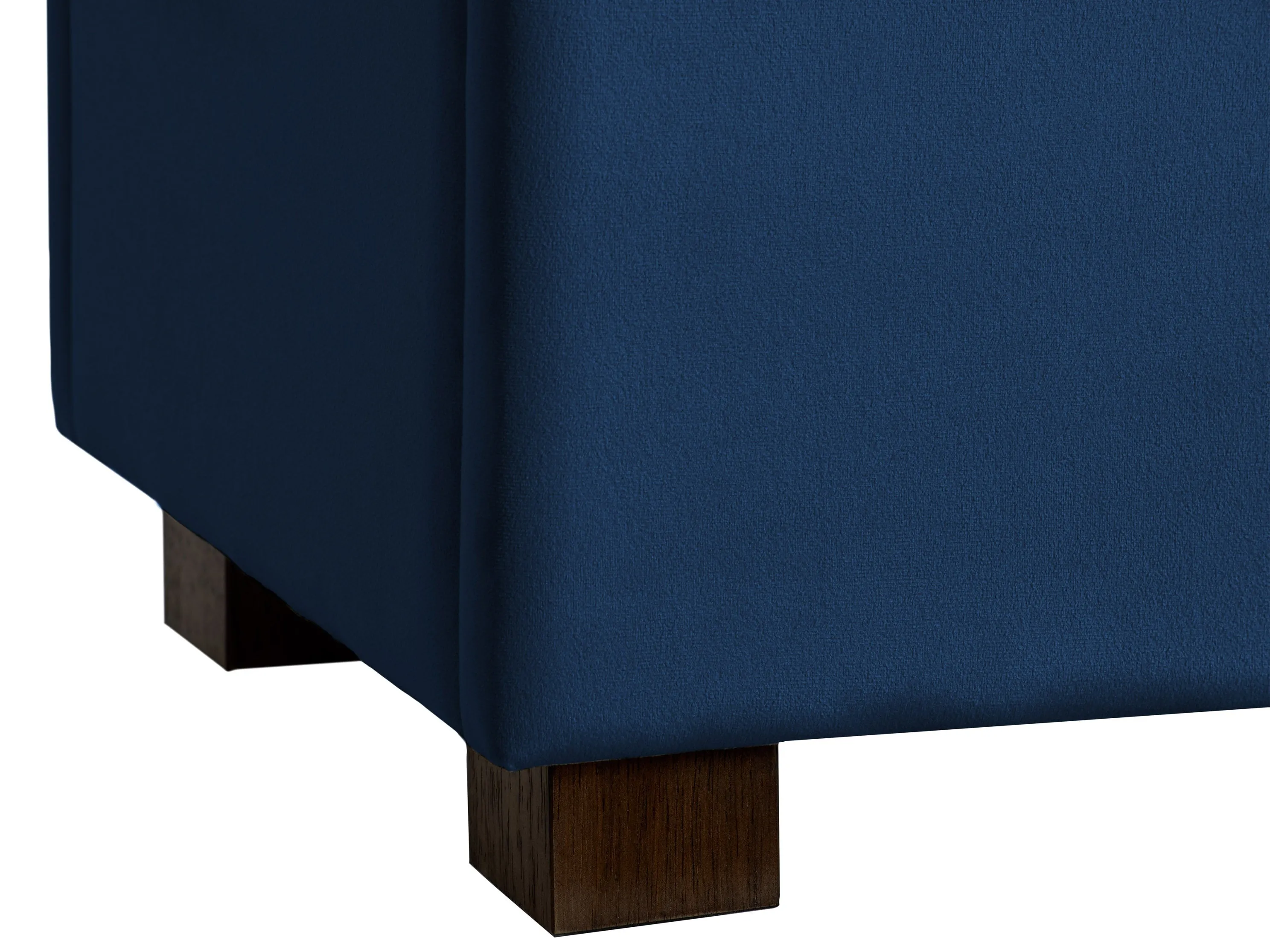 Blue Velvet Ottoman with Storage