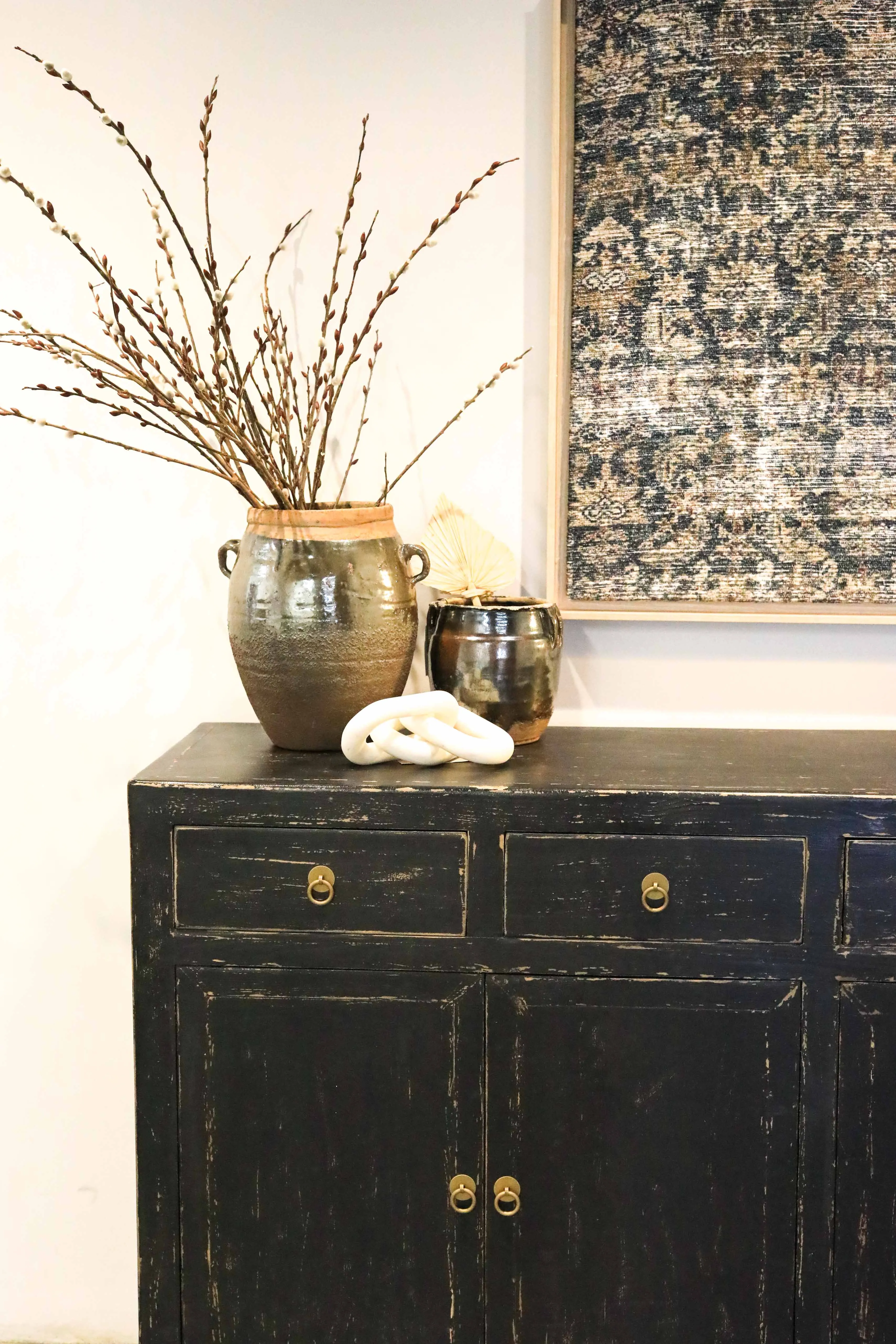 Bobbie Four Door Sideboard - Weathered Black