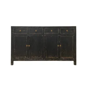 Bobbie Four Door Sideboard - Weathered Black