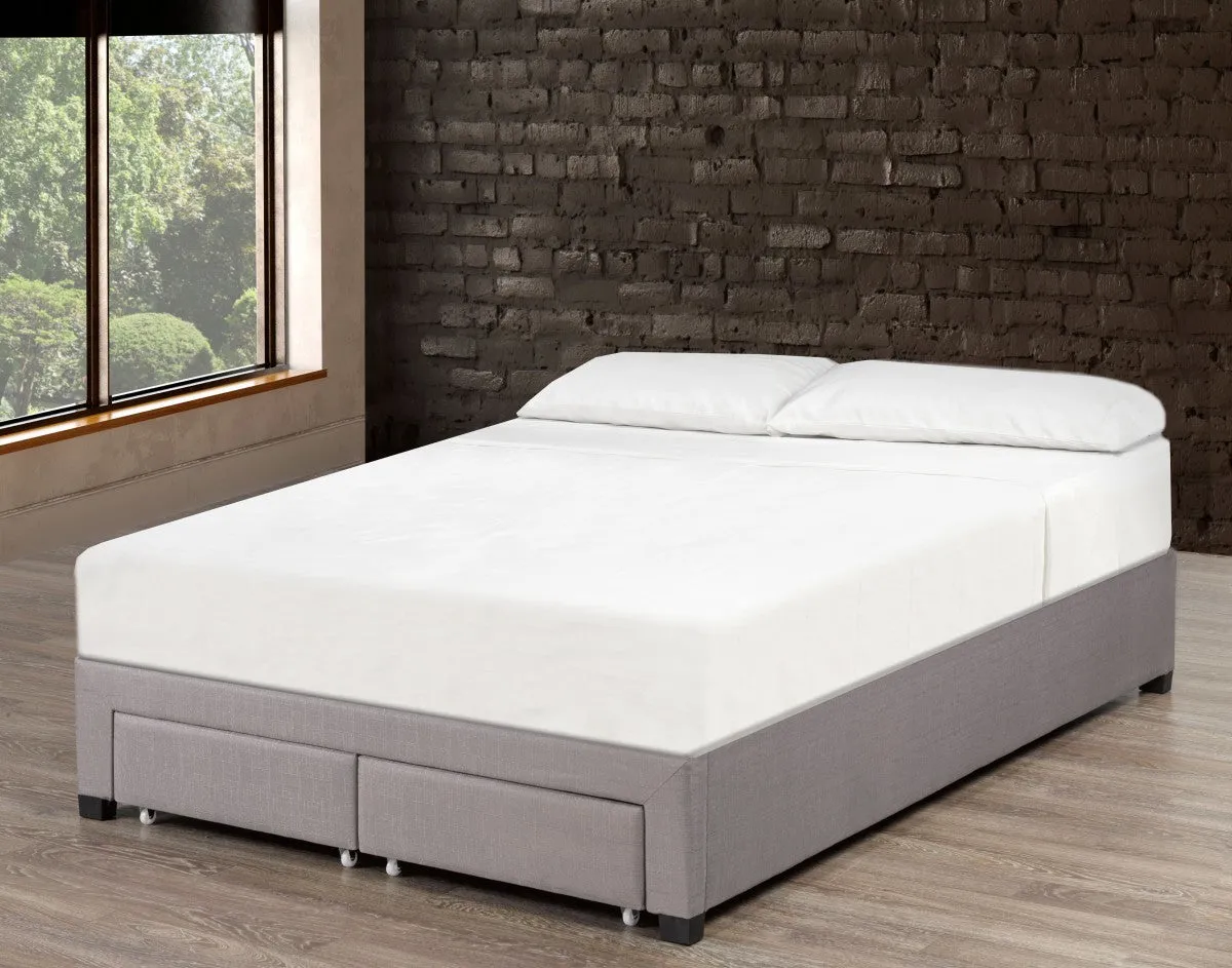 Bradley Full Platform Bed Base, Grey