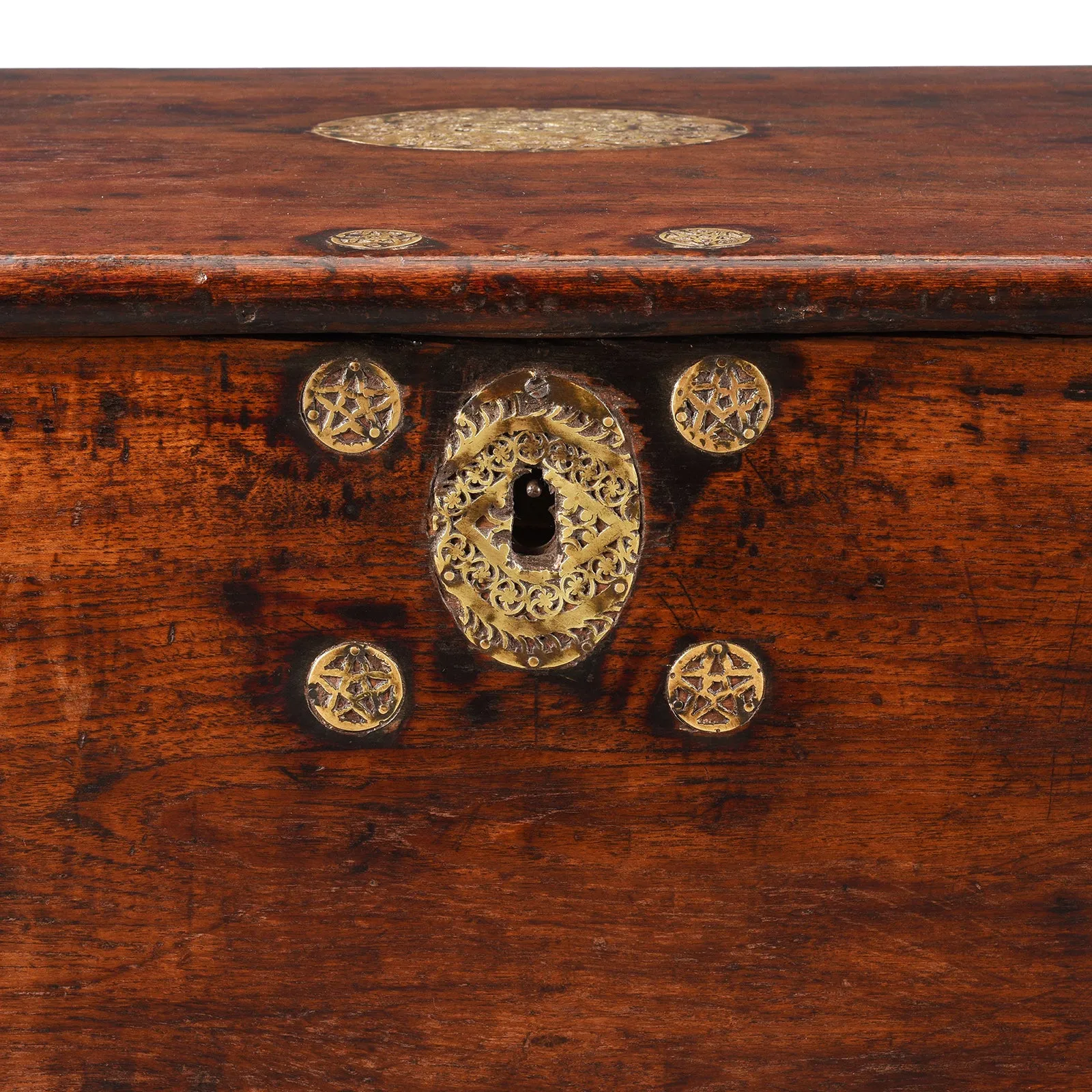 Brass Bound Chest From Rann Of Kutch - 18th Century