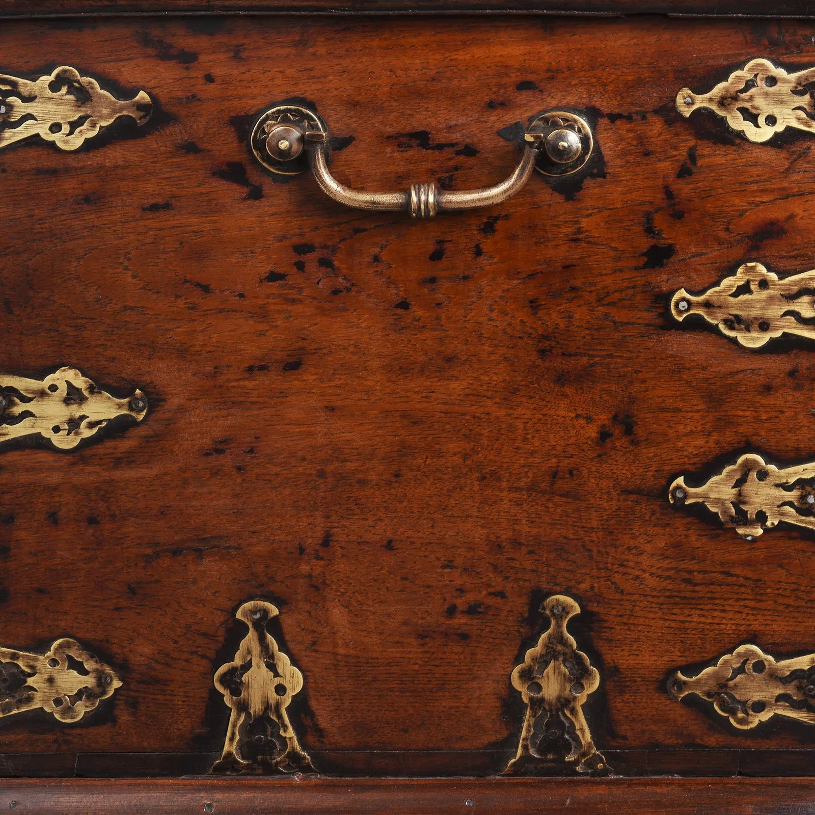 Brass Bound Chest From Rann Of Kutch - 18th Century