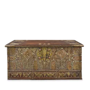 Brass Studded Zanzibar Chest From Surat  - Early 19th Century