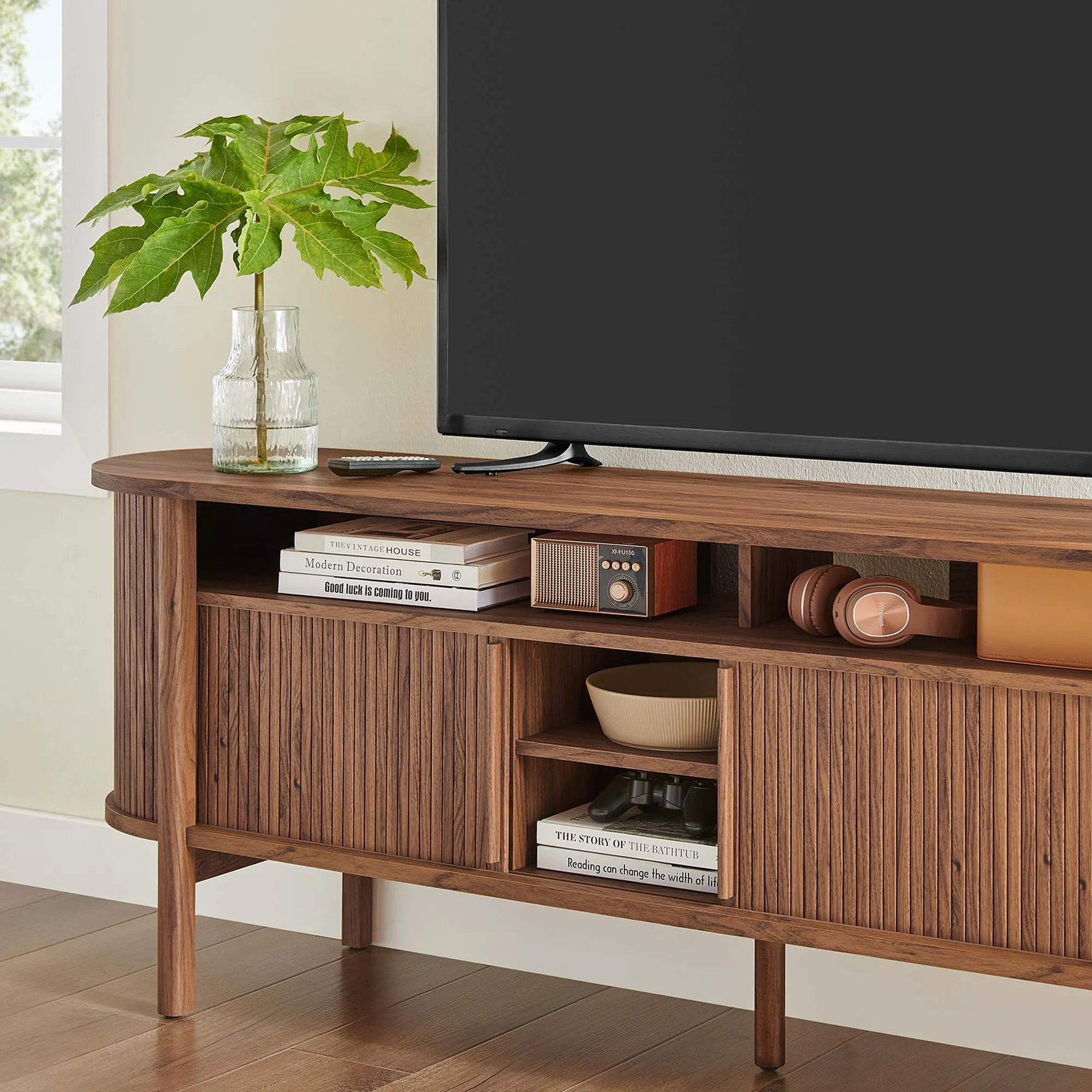 Cadence 71" Curved TV Stand by Modway