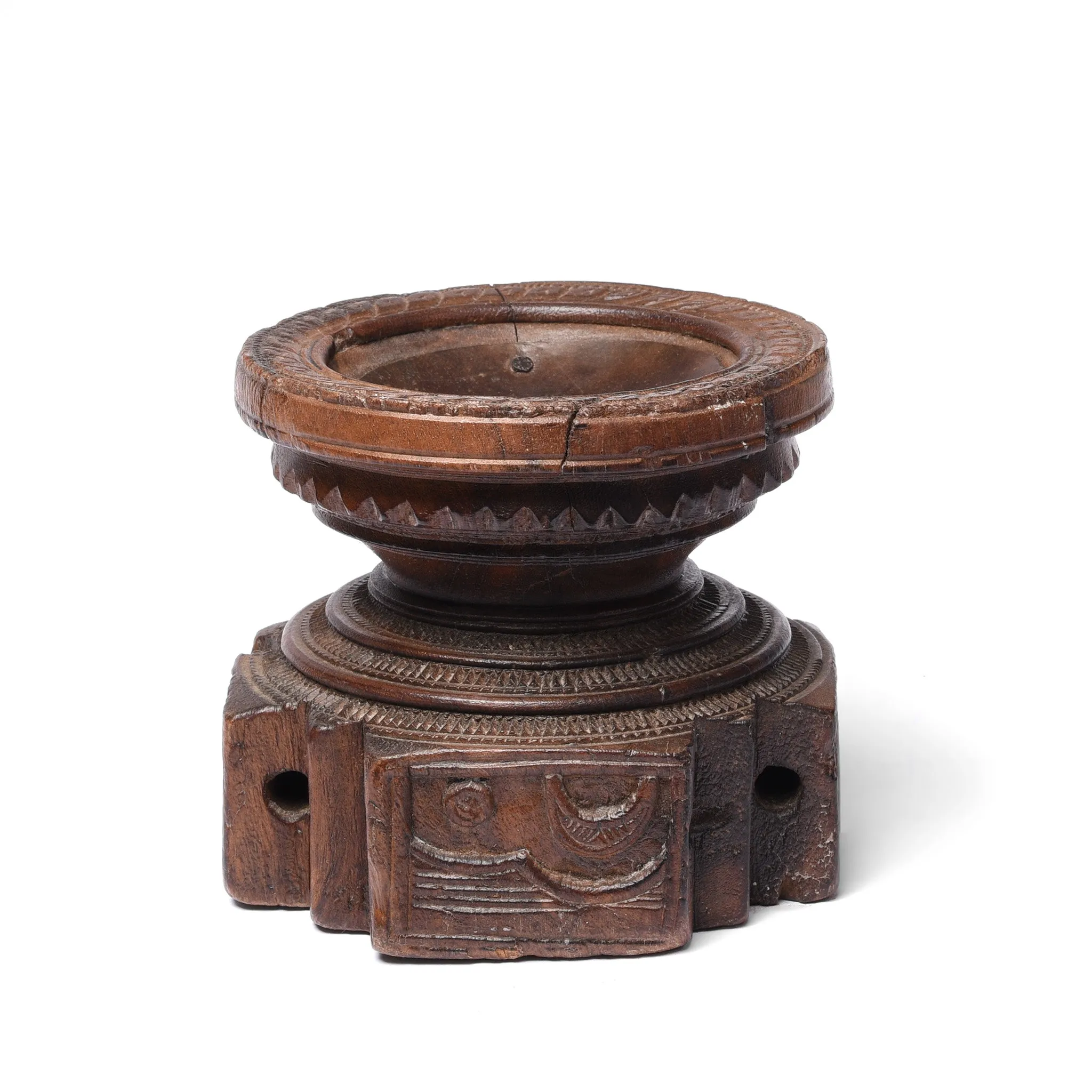 Candle stand Made From Old Indian Rosewood Seed Drill - 19thC