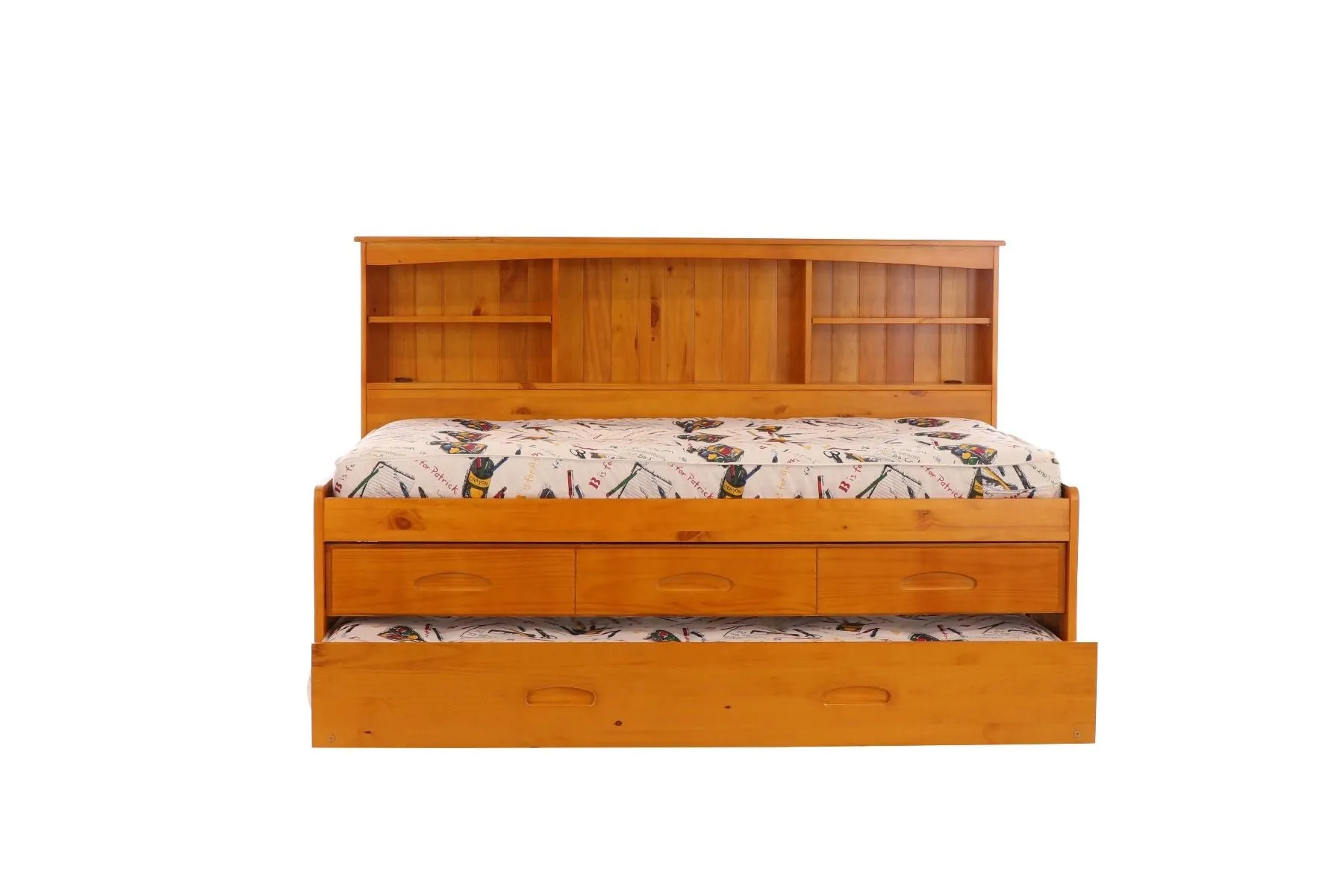 Claire Twin Size Storage Daybed in Honey