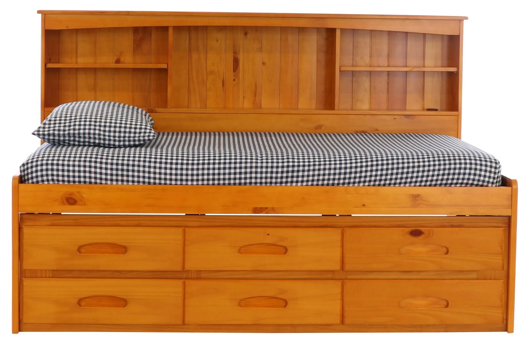 Claire Twin Size Storage Daybed in Honey