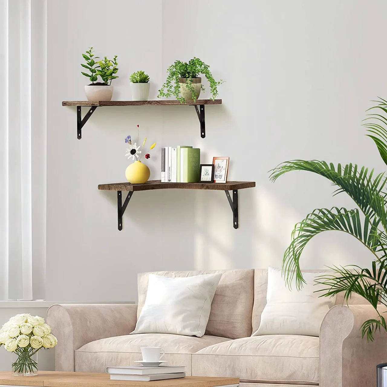 Corner Floating Shelves Wall Mounted Set of 3