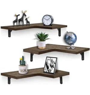 Corner Floating Shelves Wall Mounted Set of 3