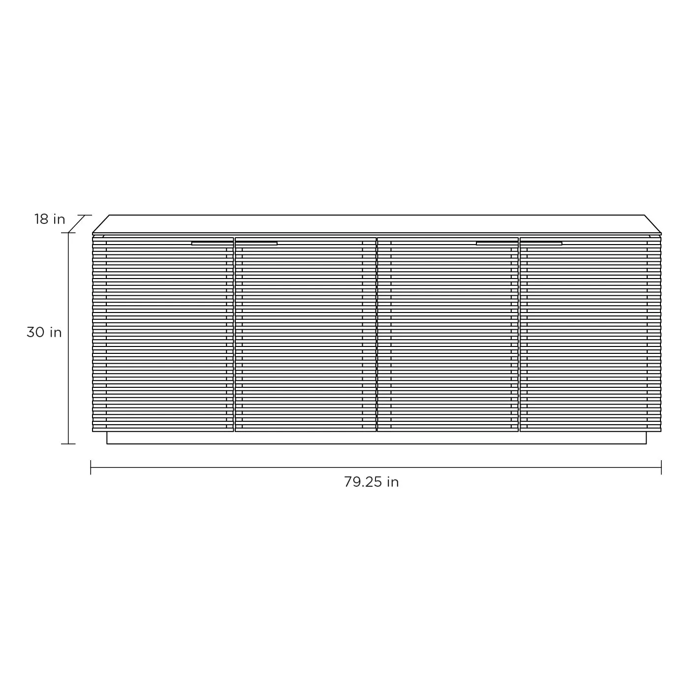 Corridor 4-Door Storage Credenza