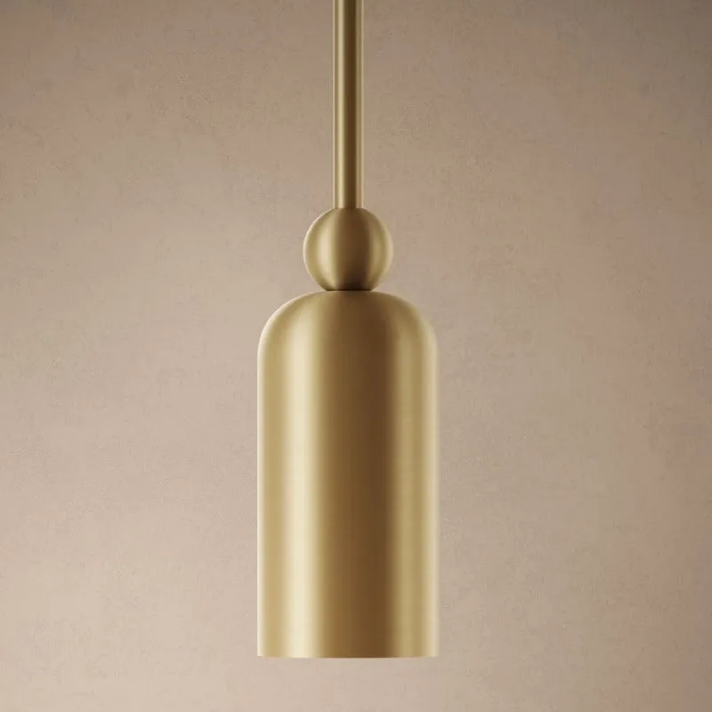 Dainty Brass Italian Two Light Pendant