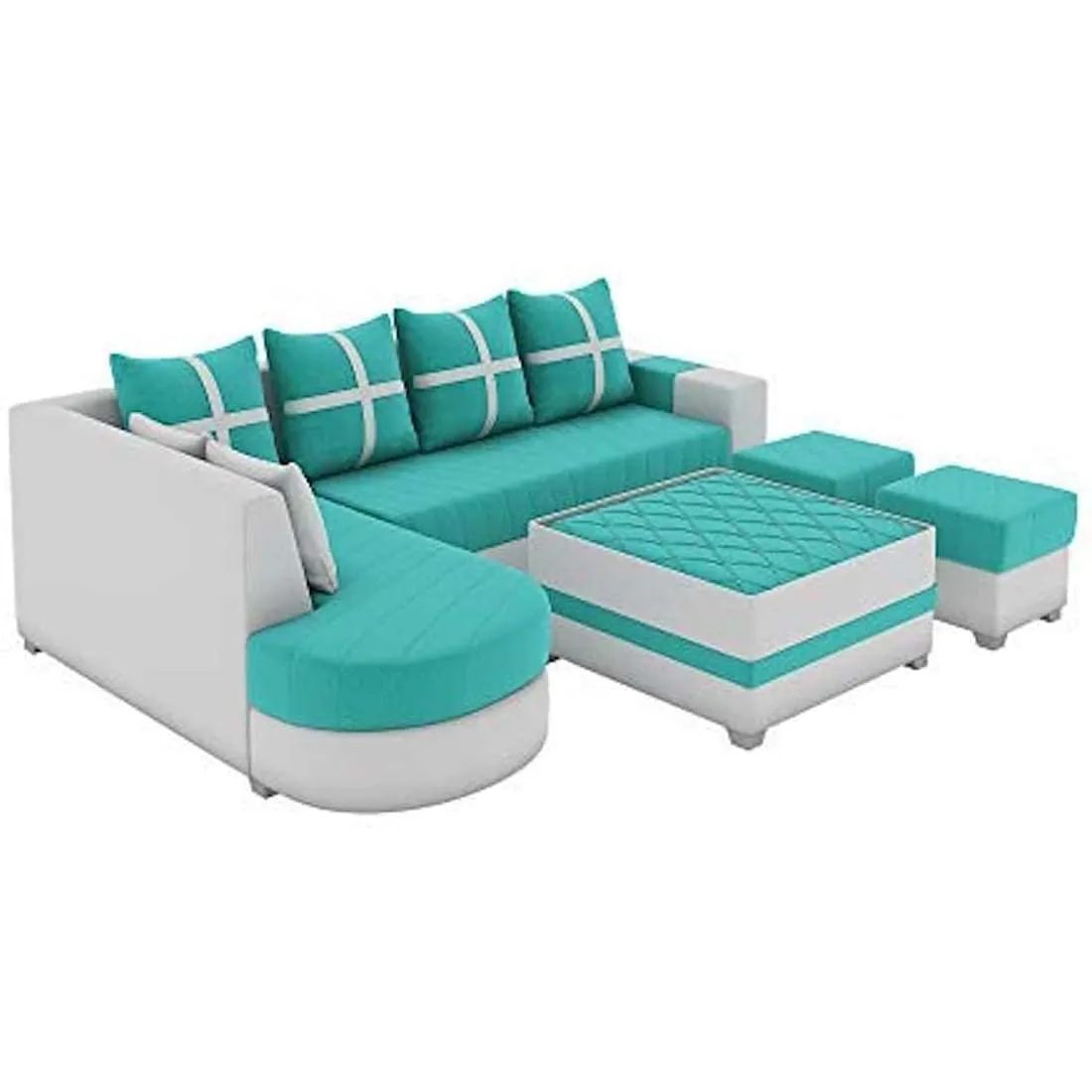 Dalton L Shape Fabric Sofa for Living Room