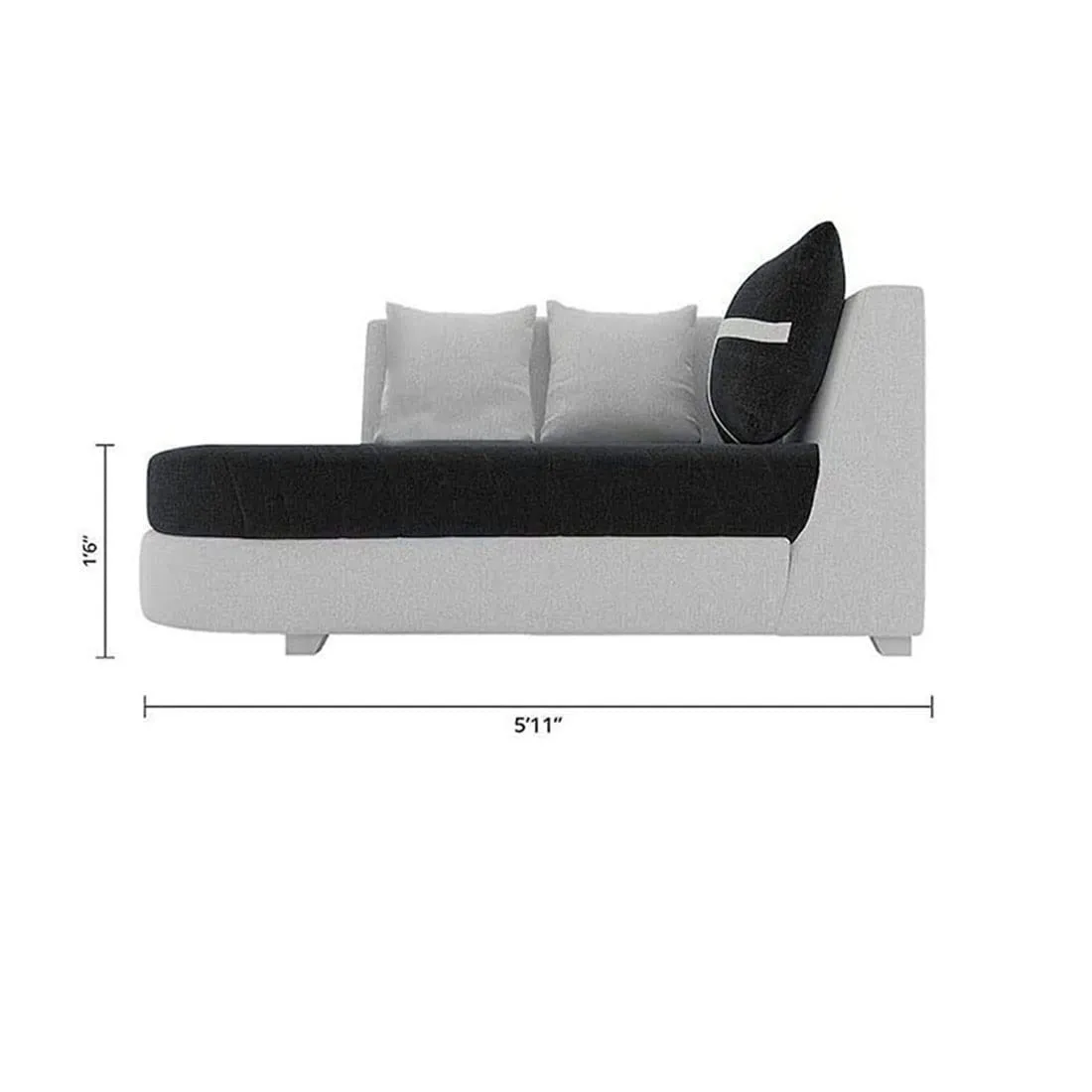 Dalton L Shape Fabric Sofa for Living Room