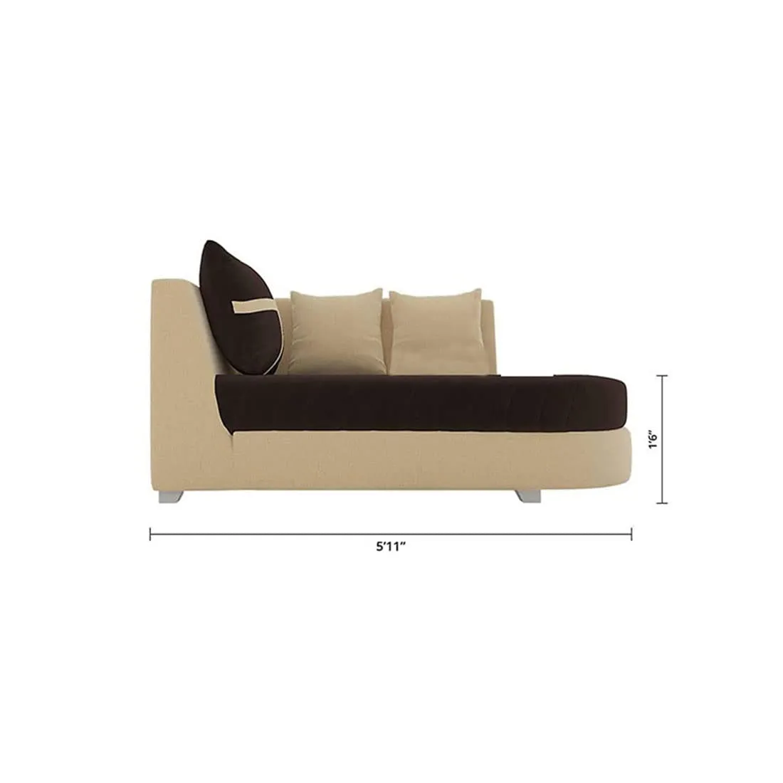 Dalton L Shape Fabric Sofa for Living Room