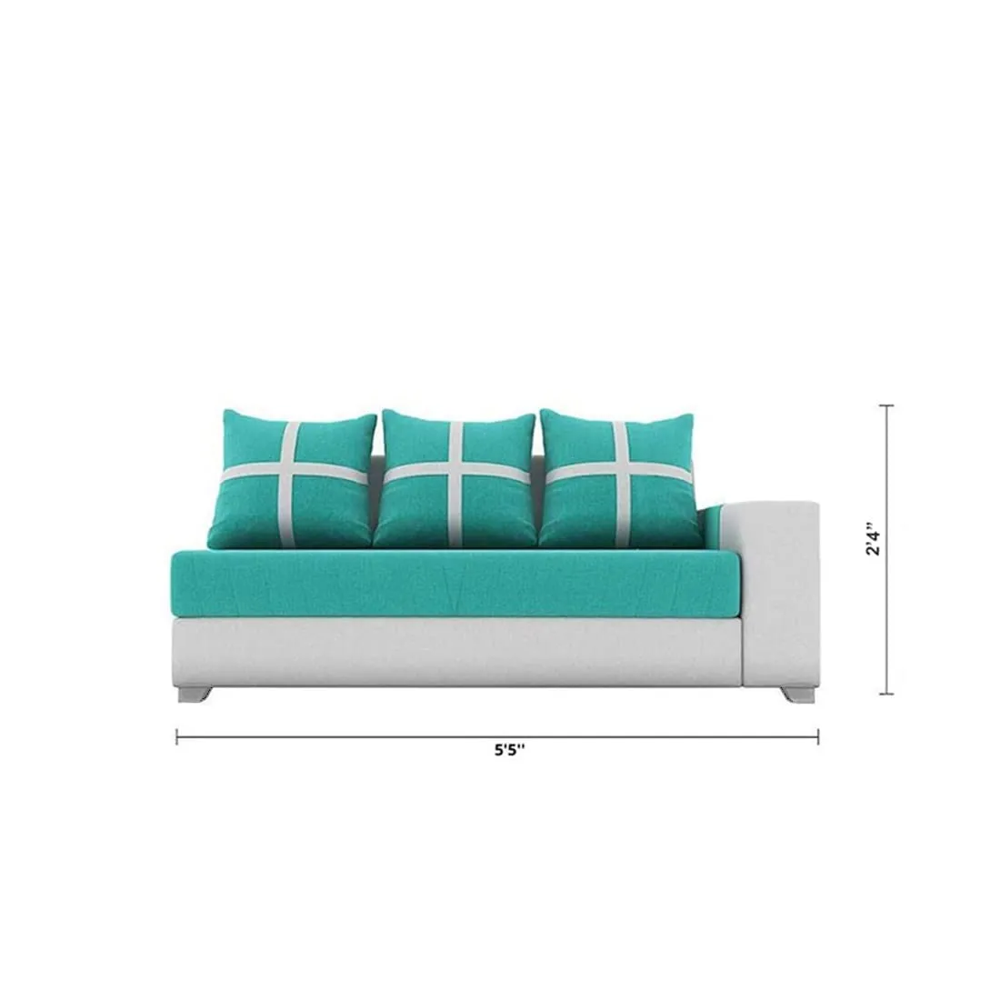 Dalton L Shape Fabric Sofa for Living Room