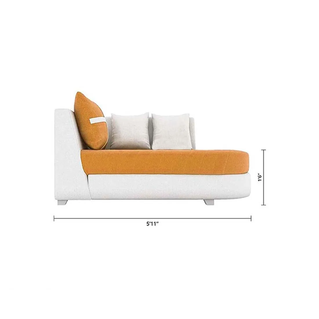 Dalton L Shape Fabric Sofa for Living Room