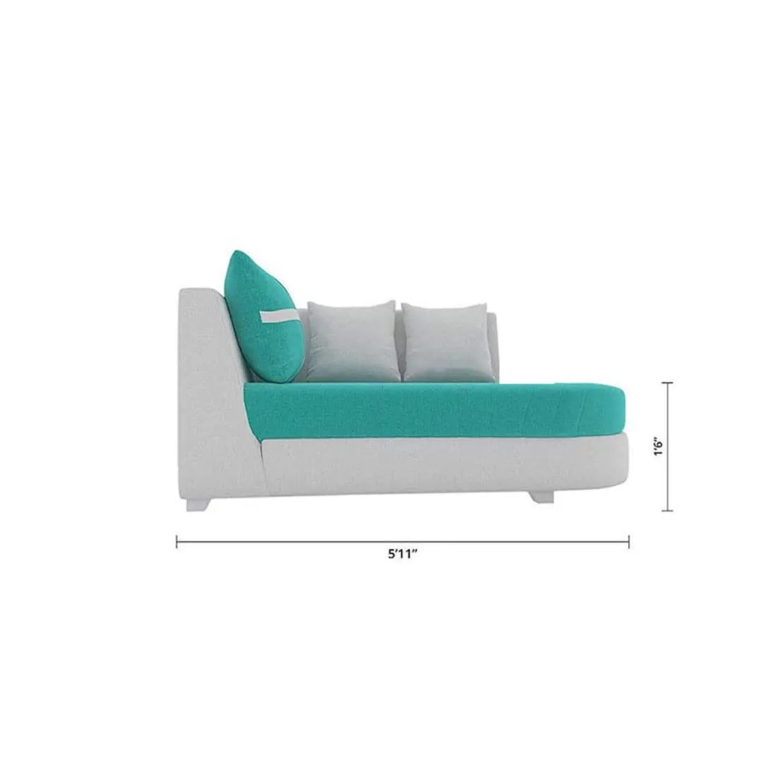 Dalton L Shape Fabric Sofa for Living Room