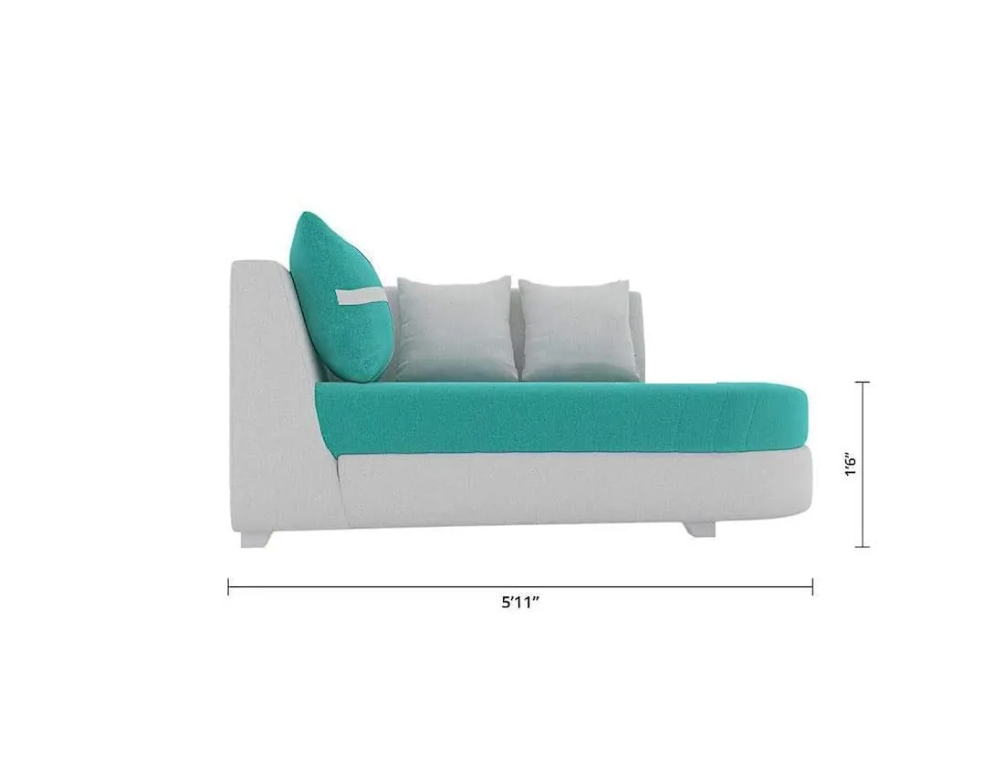 Dalton L Shape Fabric Sofa for Living Room