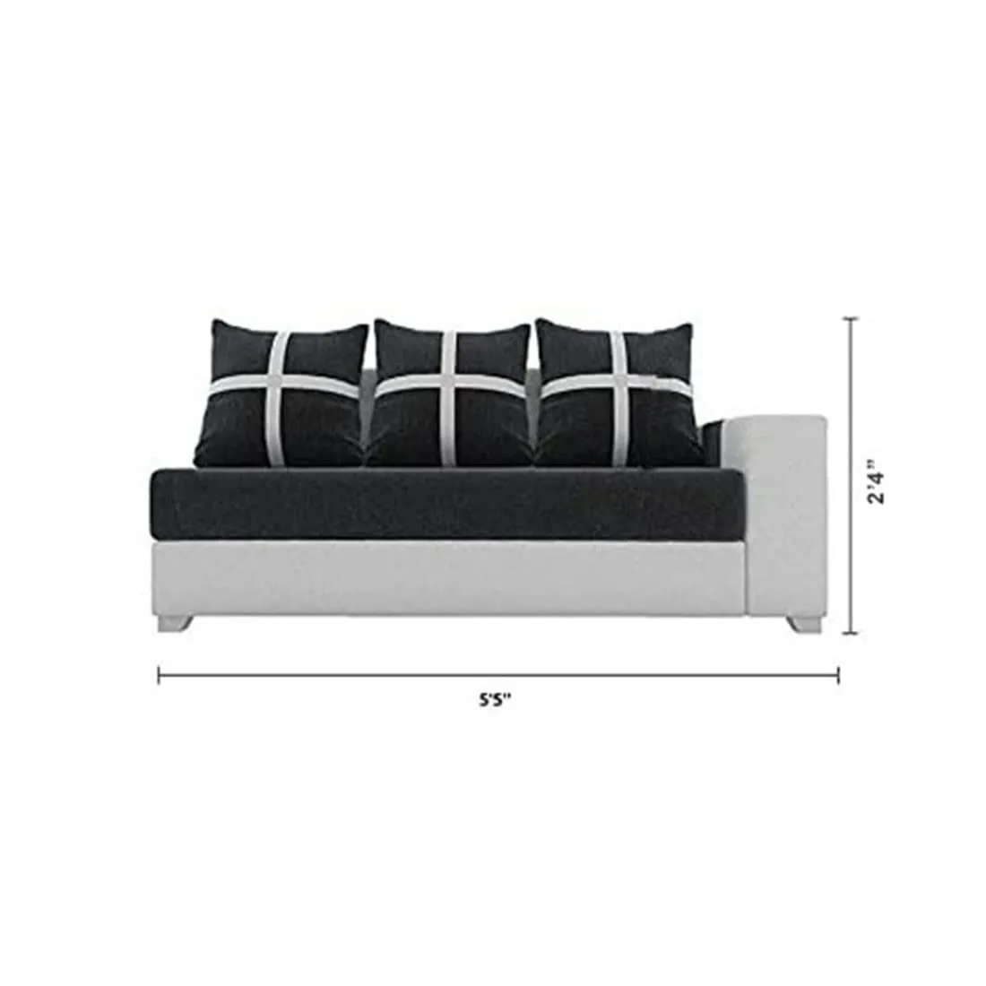 Dalton L Shape Fabric Sofa for Living Room