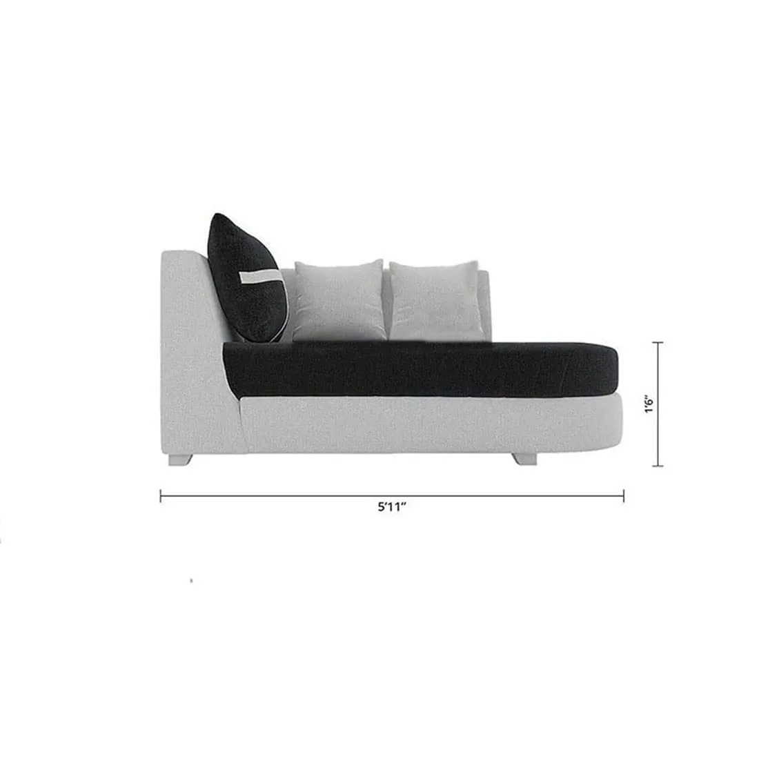 Dalton L Shape Fabric Sofa for Living Room