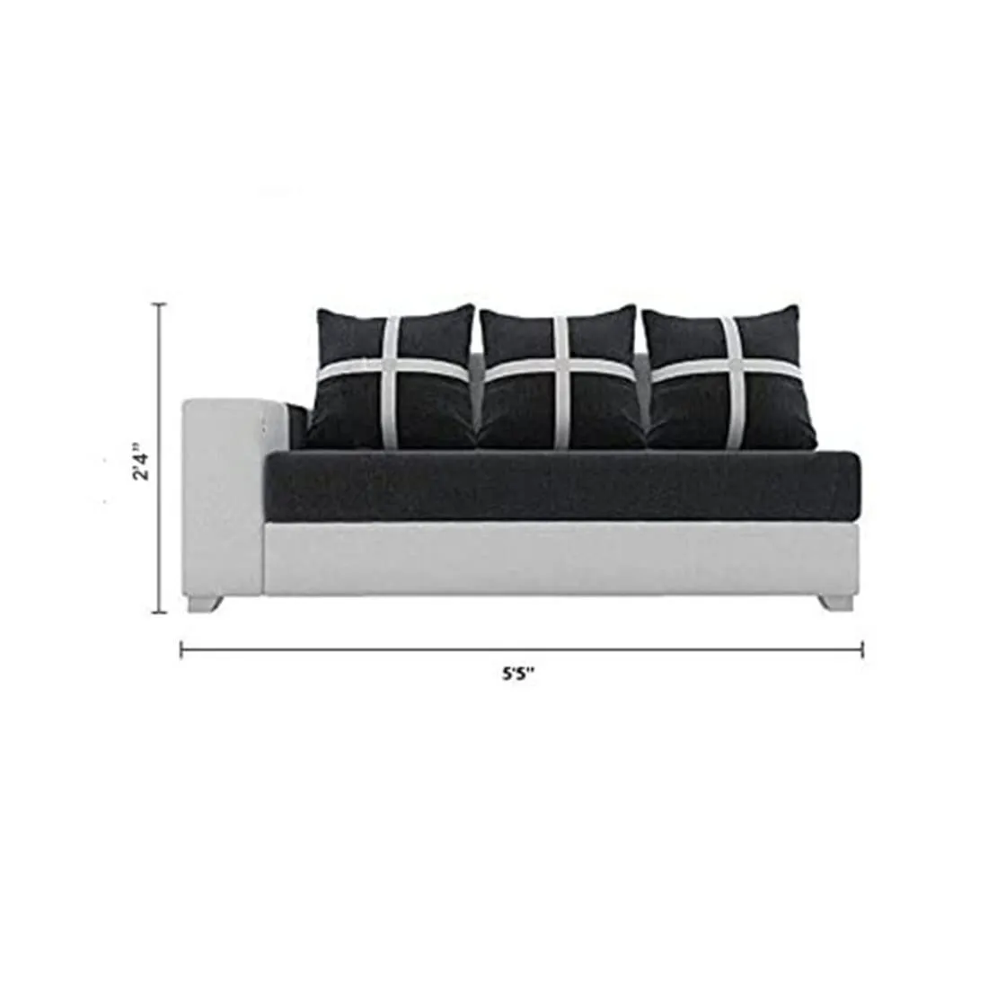 Dalton L Shape Fabric Sofa for Living Room