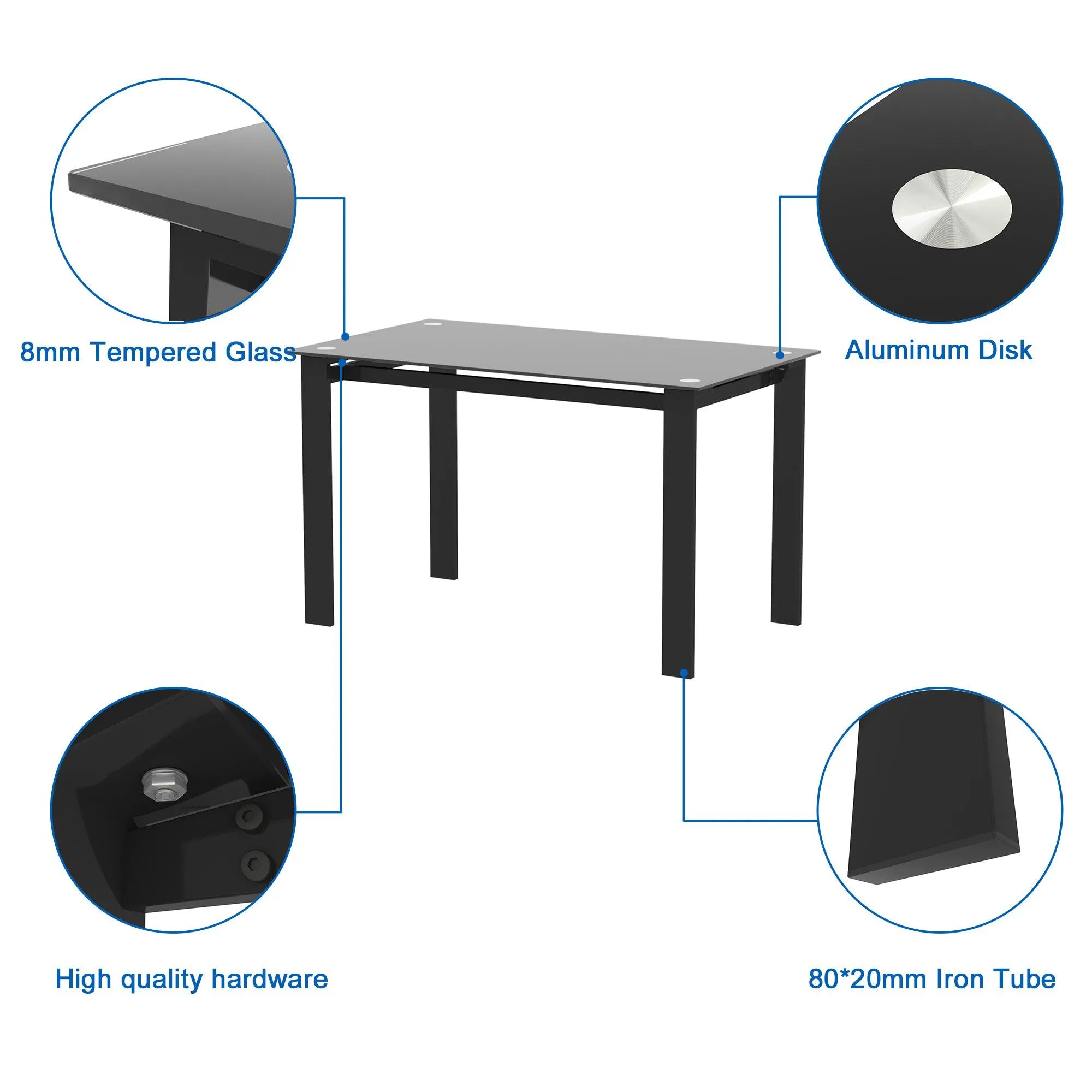 Dining Table: Safe and Easy to Clean, Multi-Functional for Dining and Living Rooms