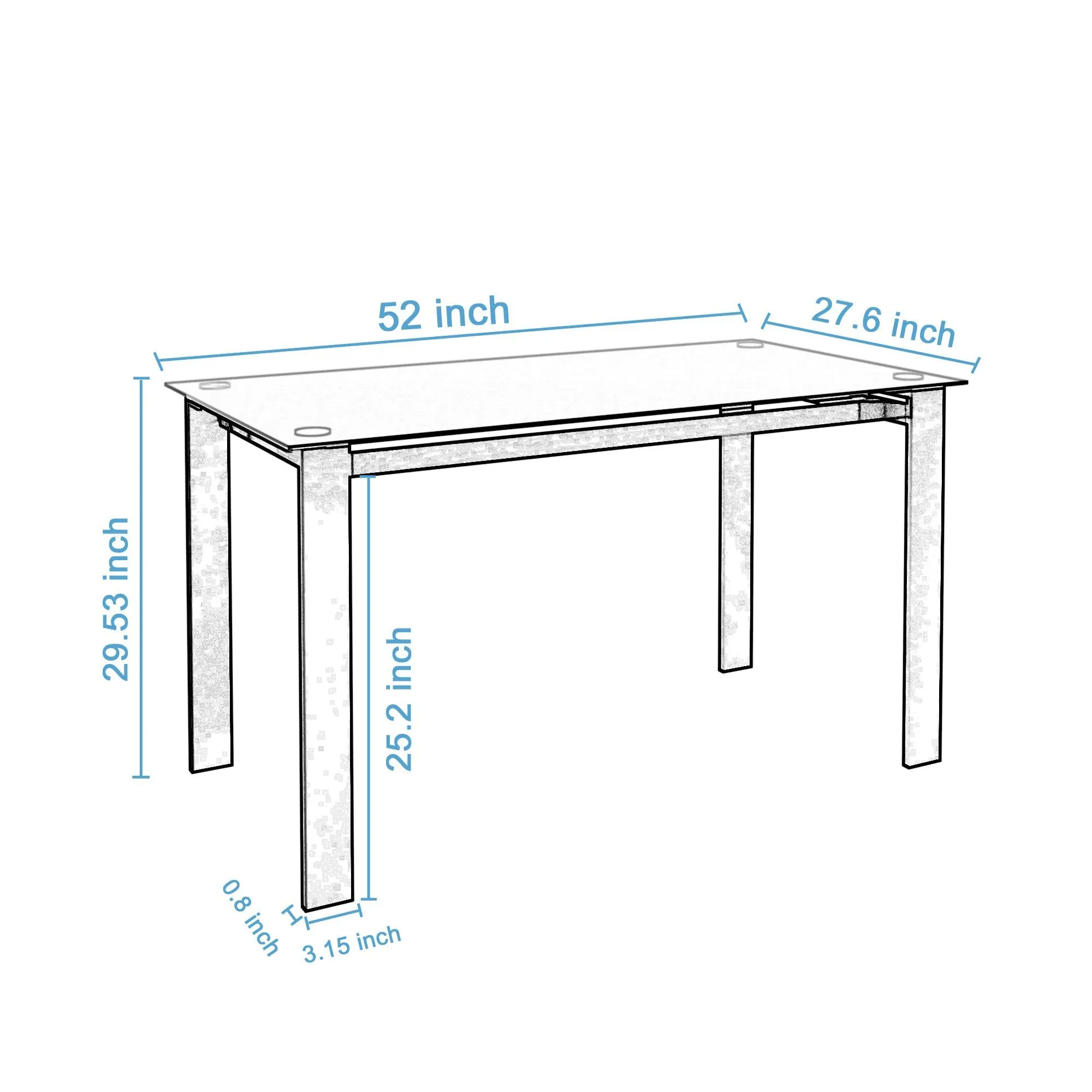 Dining Table: Safe and Easy to Clean, Multi-Functional for Dining and Living Rooms