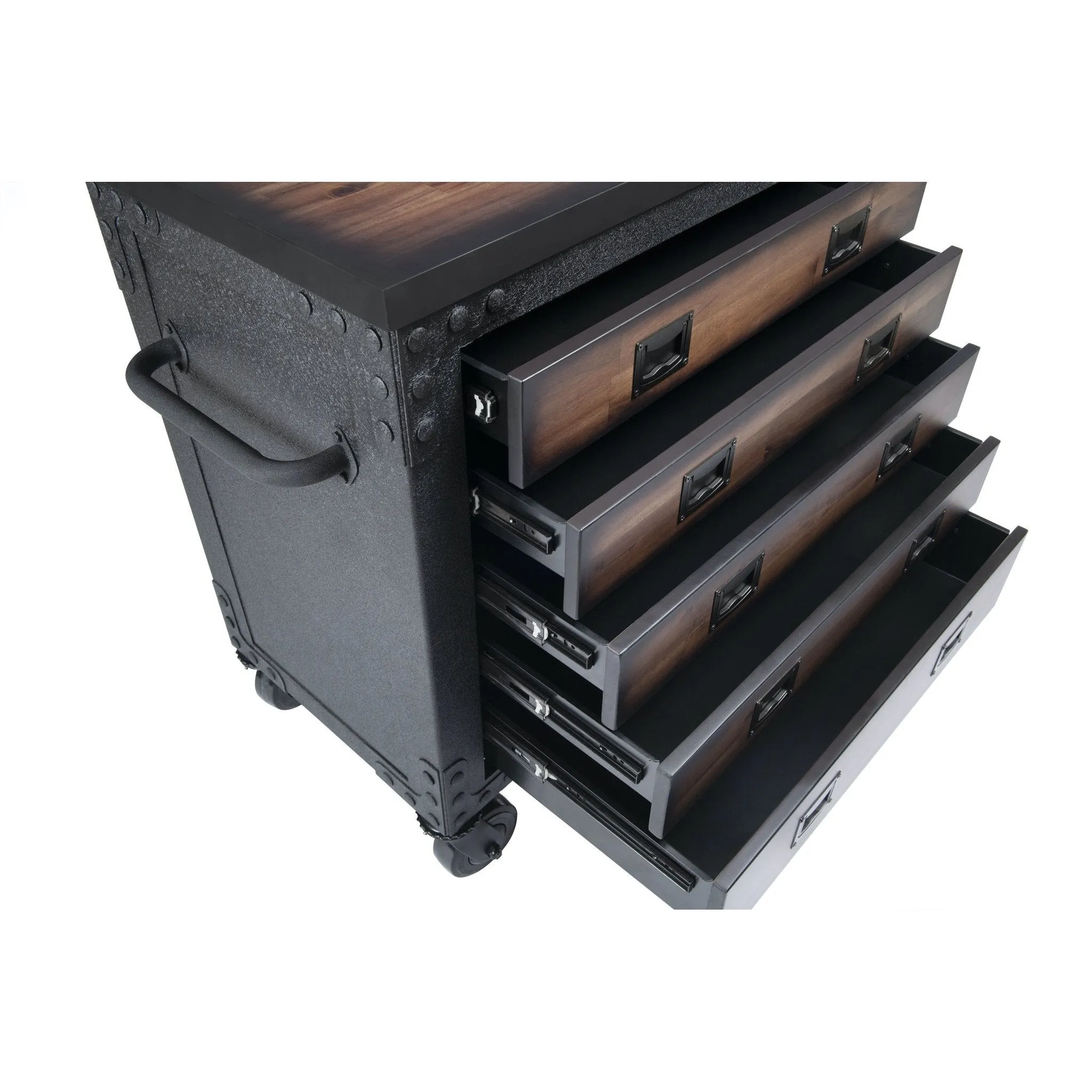 Duramax 36 In. 5-Drawers Rolling Tool Chest with Wood Top