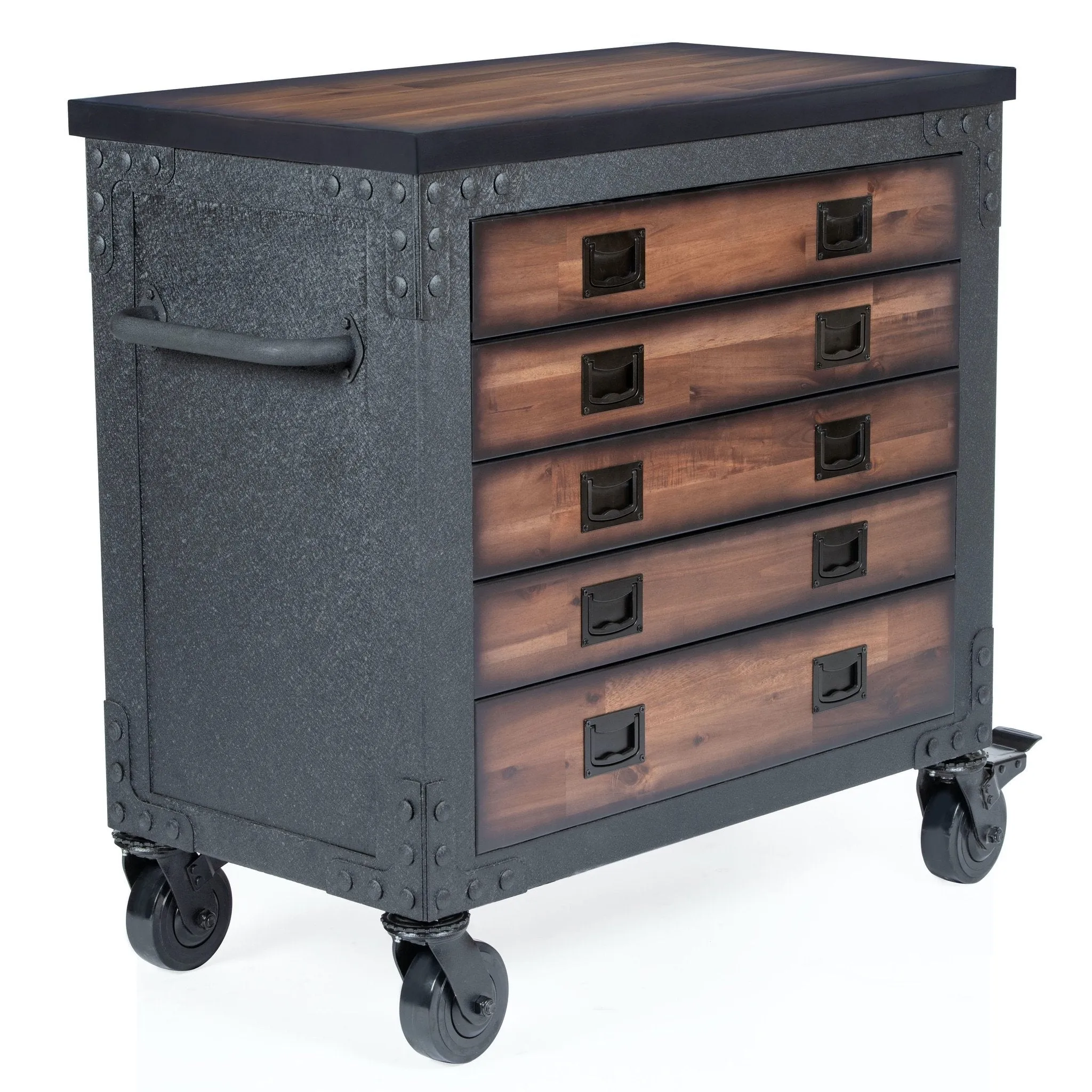 Duramax 36 In. 5-Drawers Rolling Tool Chest with Wood Top