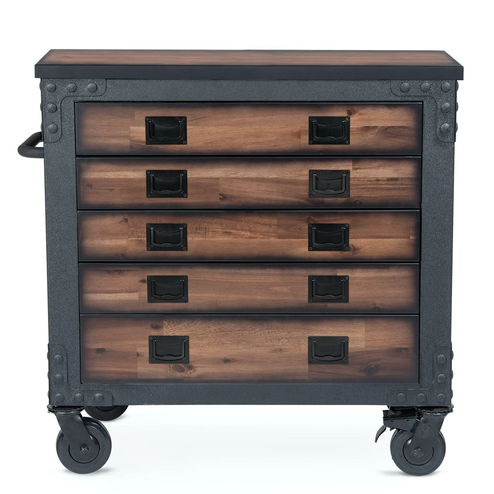 Duramax 36 In. 5-Drawers Rolling Tool Chest with Wood Top