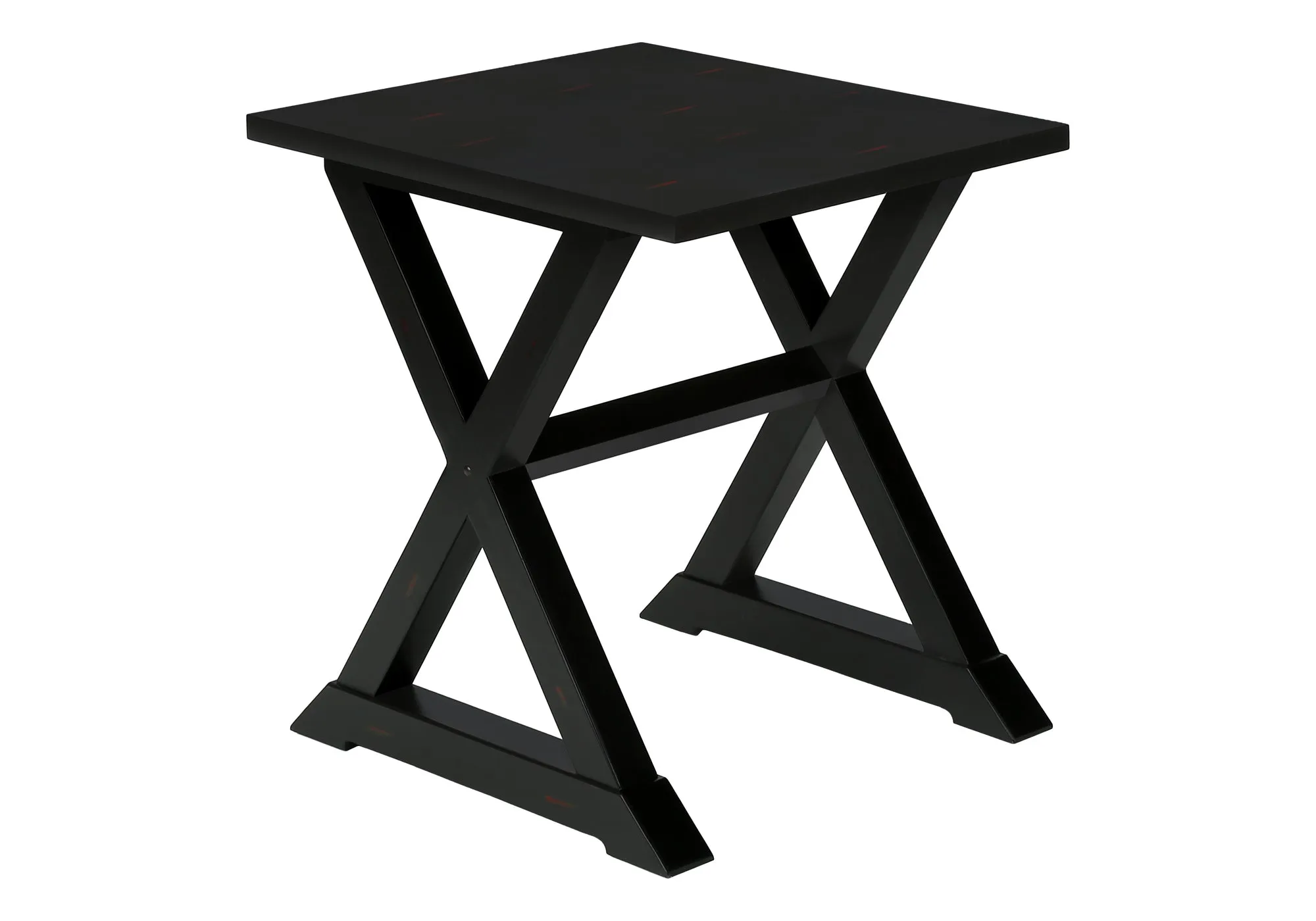 Elegance Square: Transitional Black Veneer Accent Table