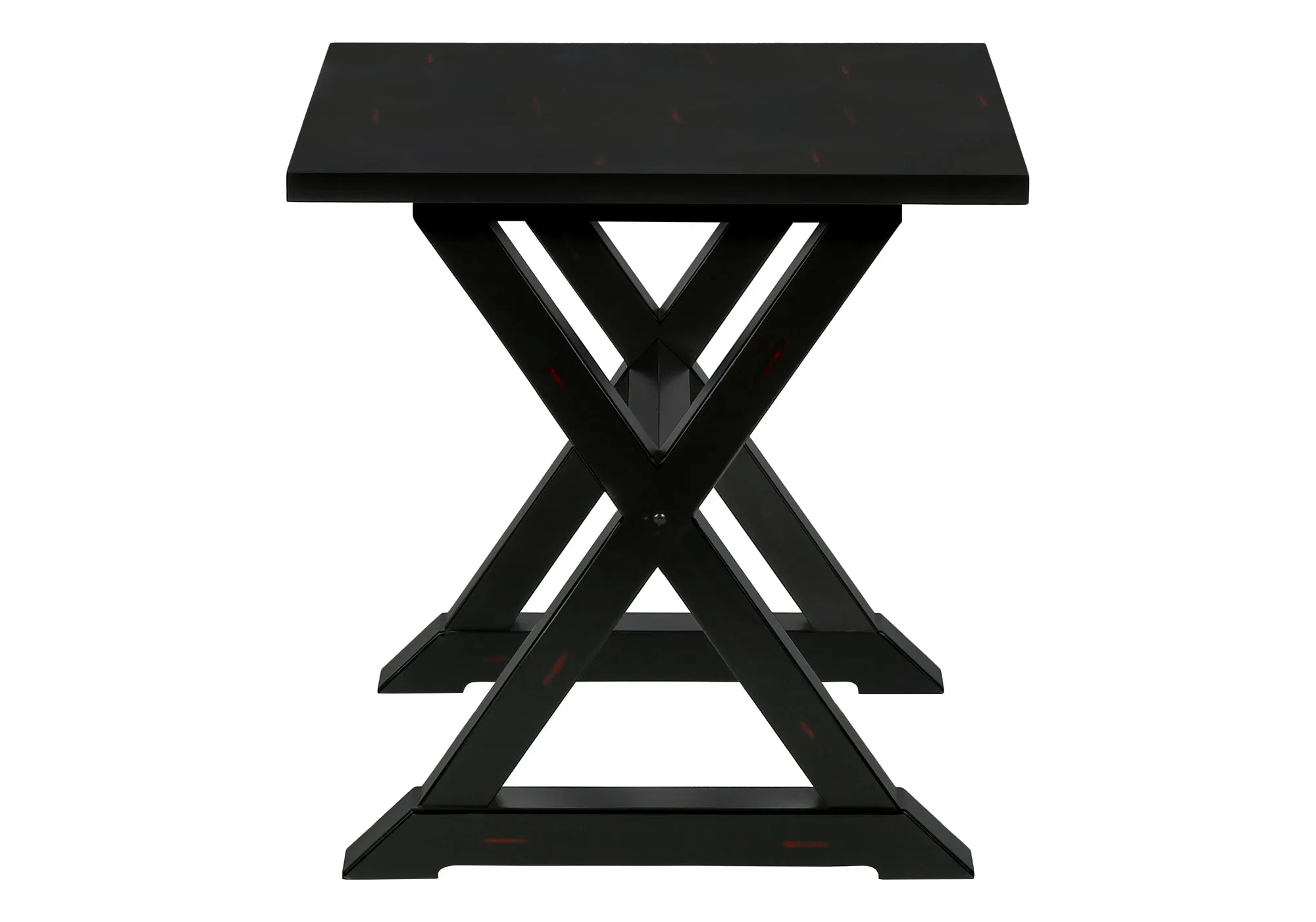 Elegance Square: Transitional Black Veneer Accent Table