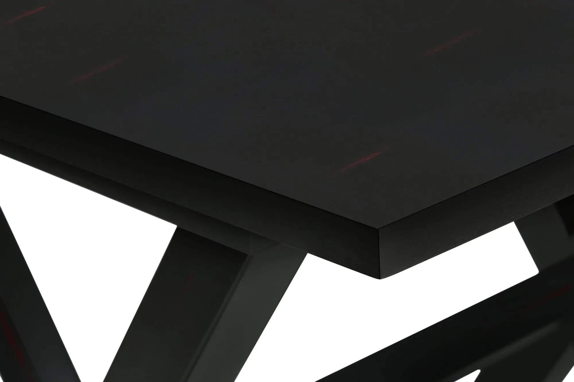 Elegance Square: Transitional Black Veneer Accent Table