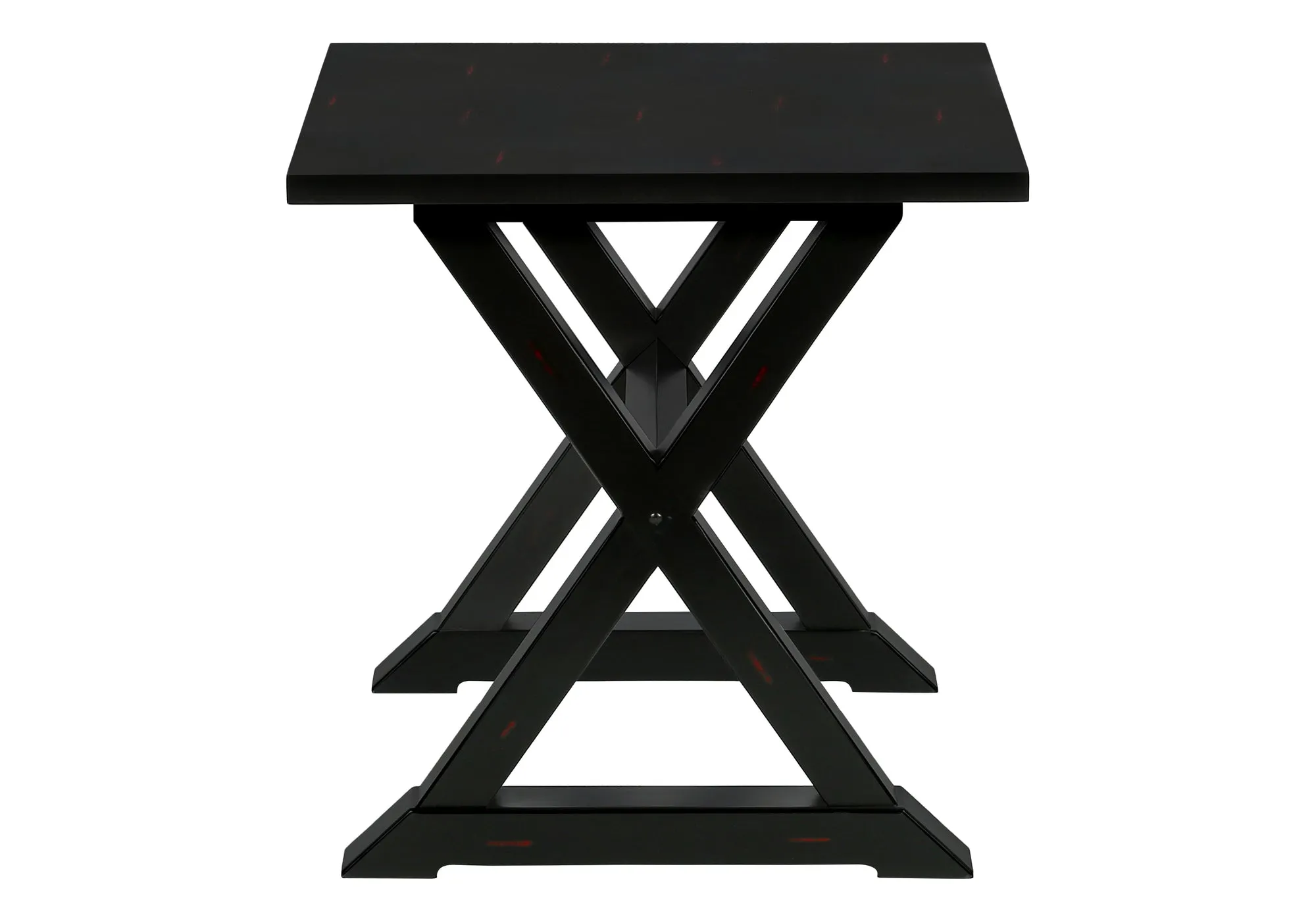 Elegance Square: Transitional Black Veneer Accent Table