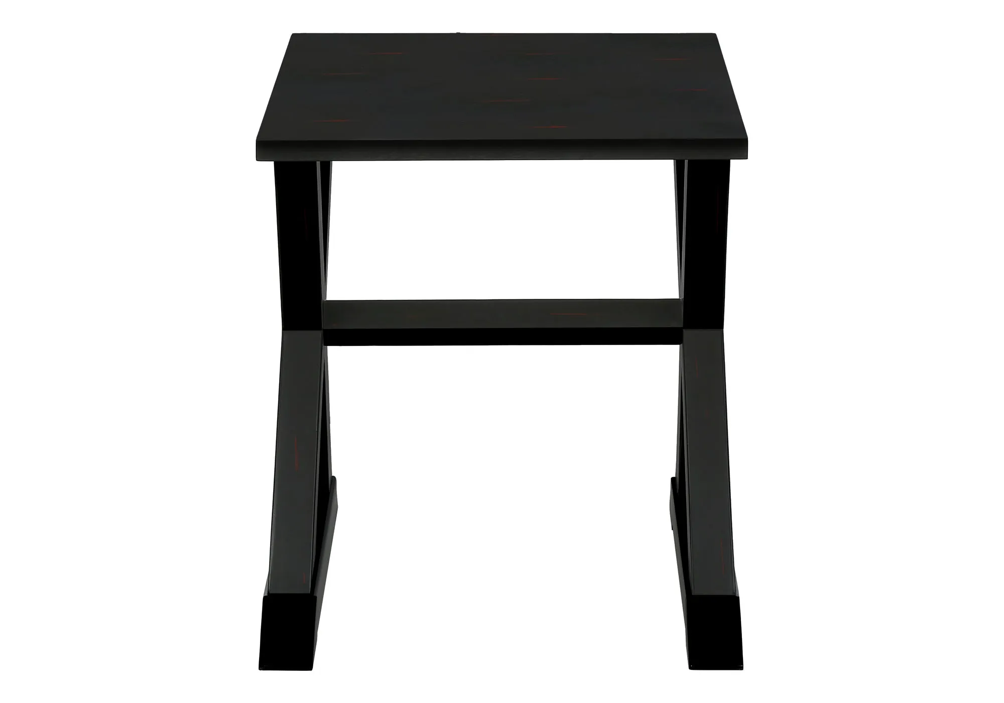 Elegance Square: Transitional Black Veneer Accent Table